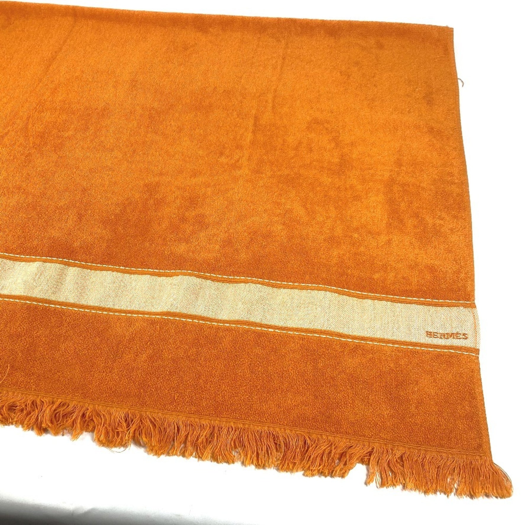 HERMES Bath Towel, Knee Blanket, Yachting Beach Large Cotton