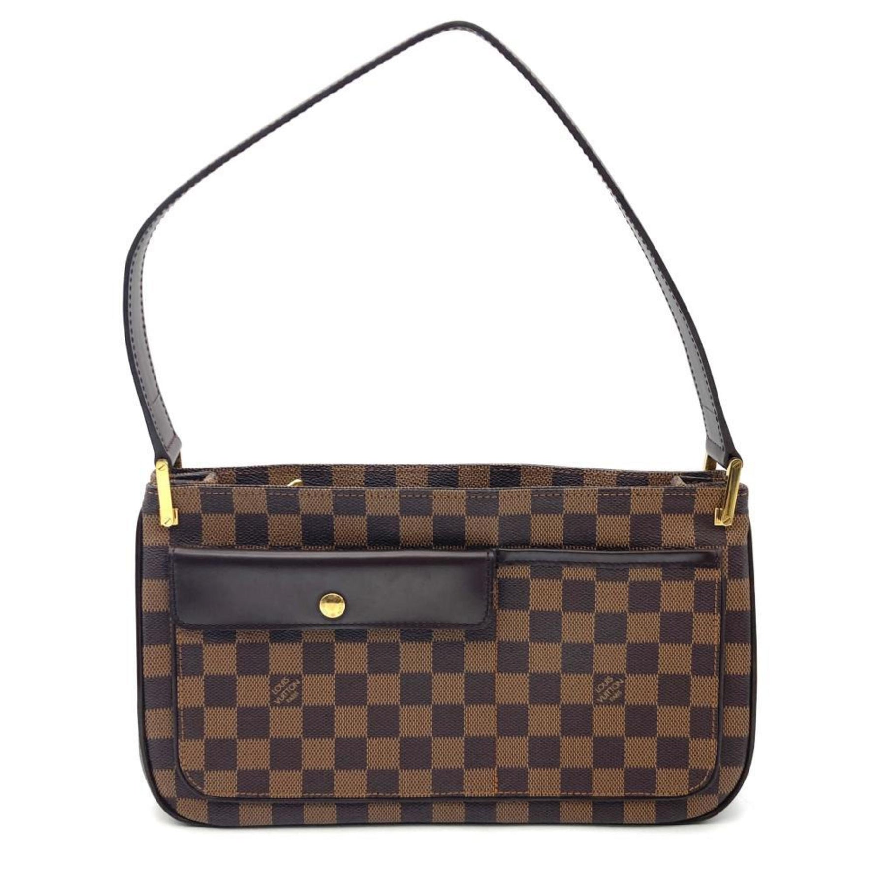 Louis Vuitton Auburn Shoulder Bag Damier Ebene Brown
