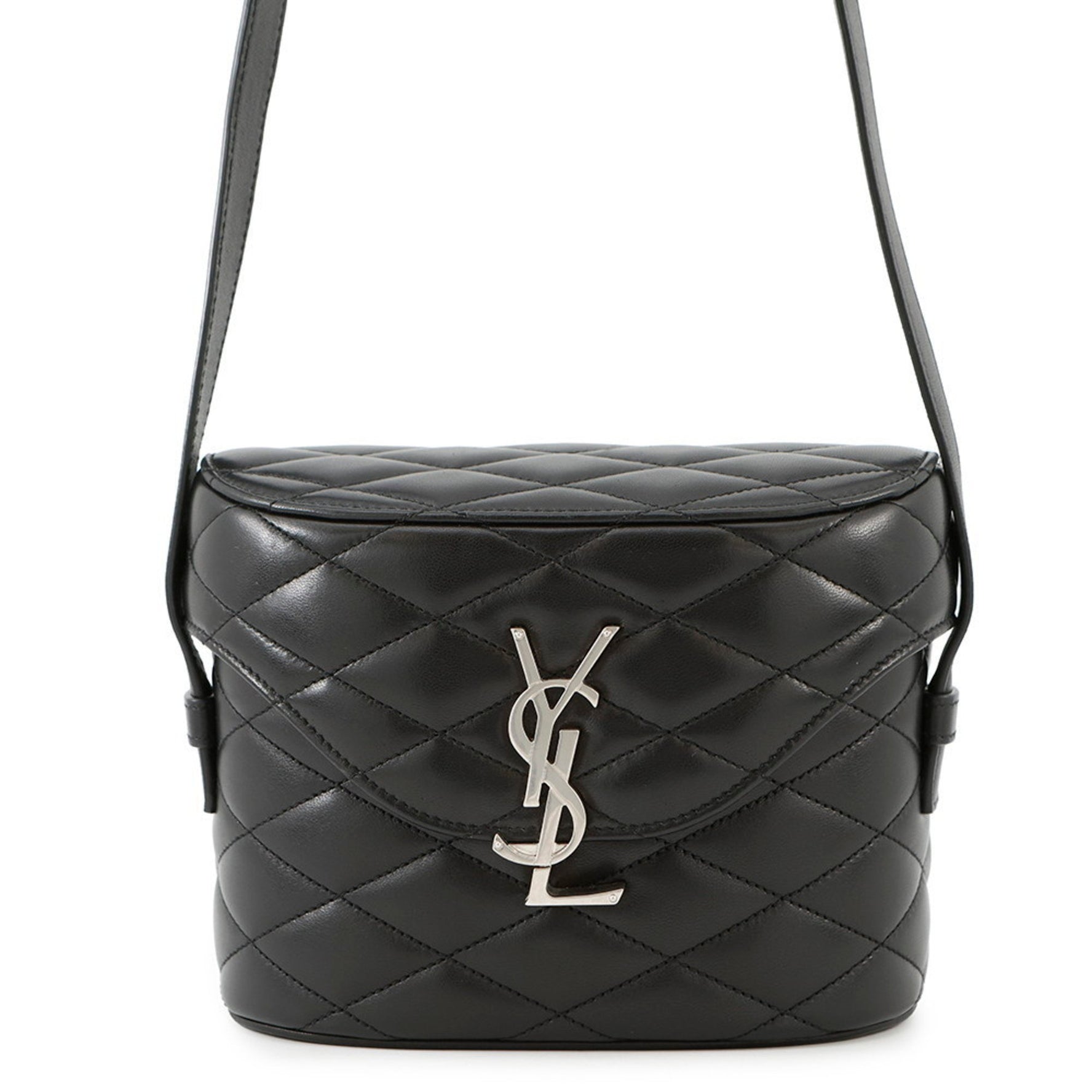 Yves Saint Laurent YSL June Box shoulder bag, black.