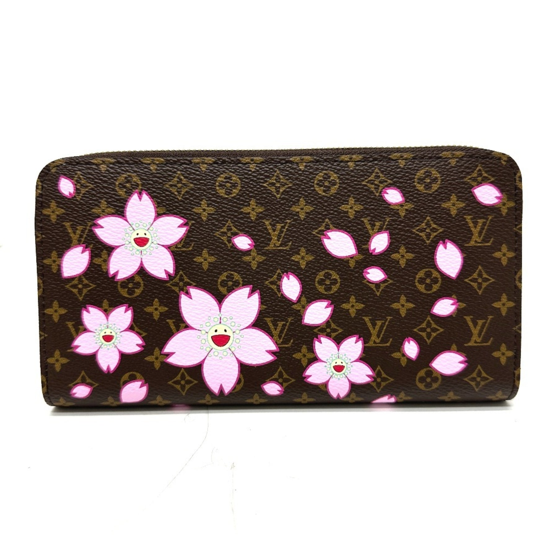 Louis Vuitton Takashi Murakami LV x TM Zippy Wallet Cherry Blossom Long Monogram Canvas
