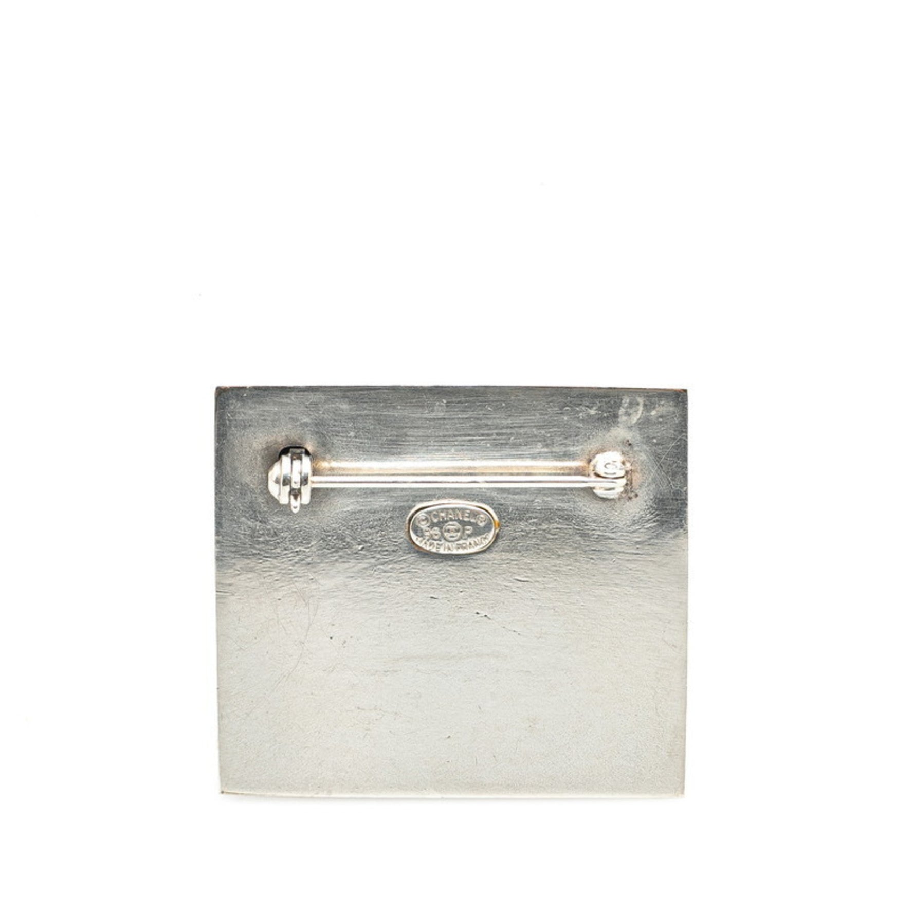Chanel Coco Mark Plate Name Tag Brooch Metal