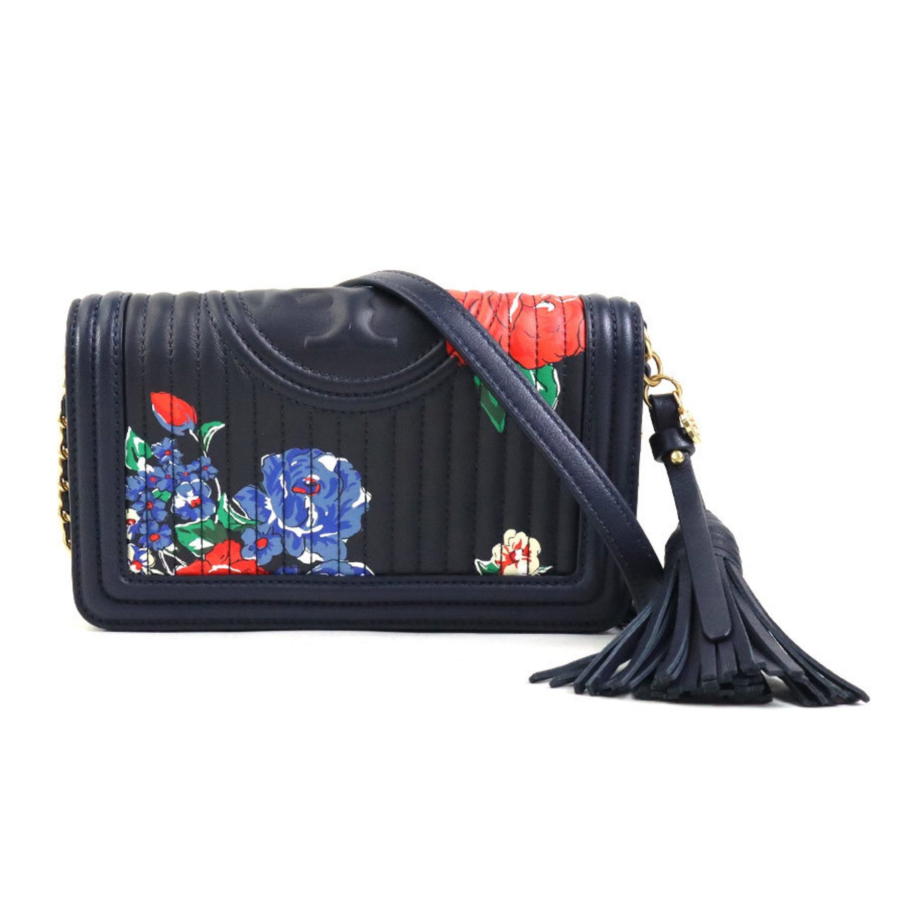 Tory Burch Leather Chain Wallet