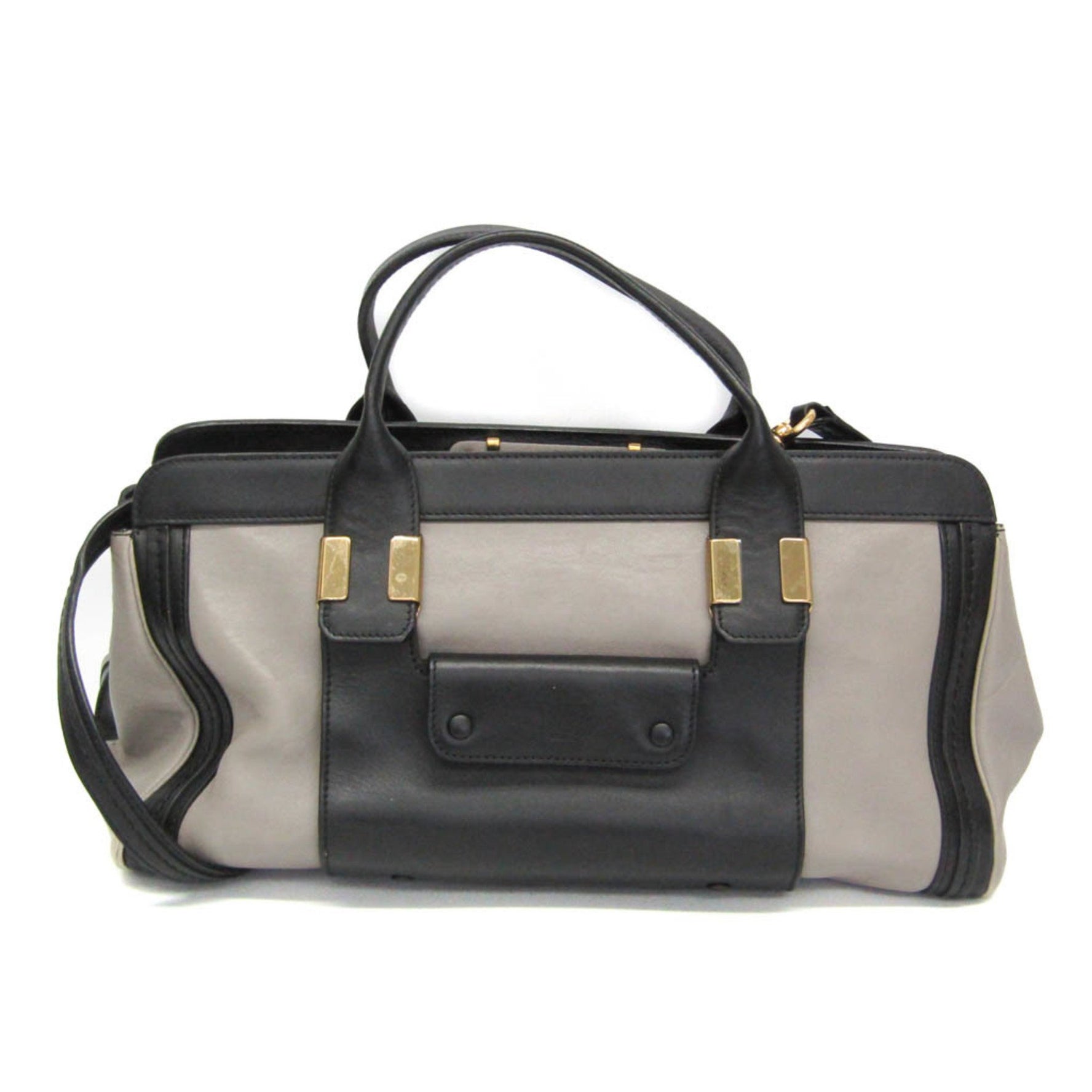 Chloé Alice Leather Handbag,Shoulder Bag Black,Gray