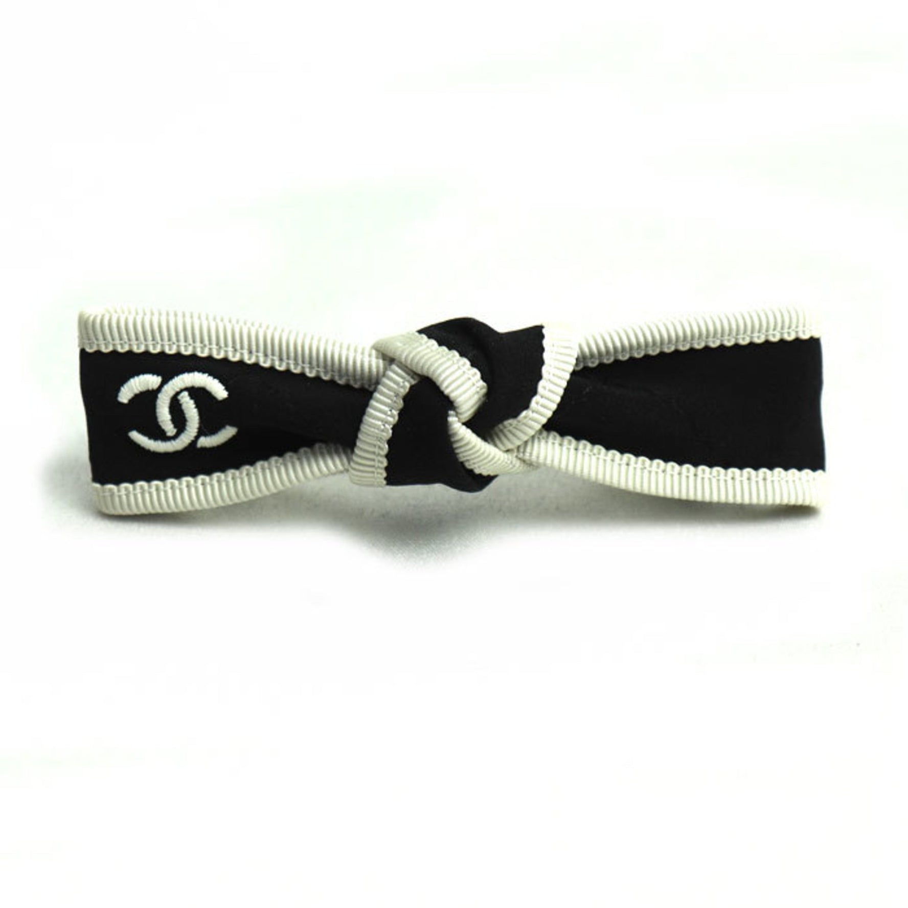 CHANEL Fabric Coco Mark Barrette