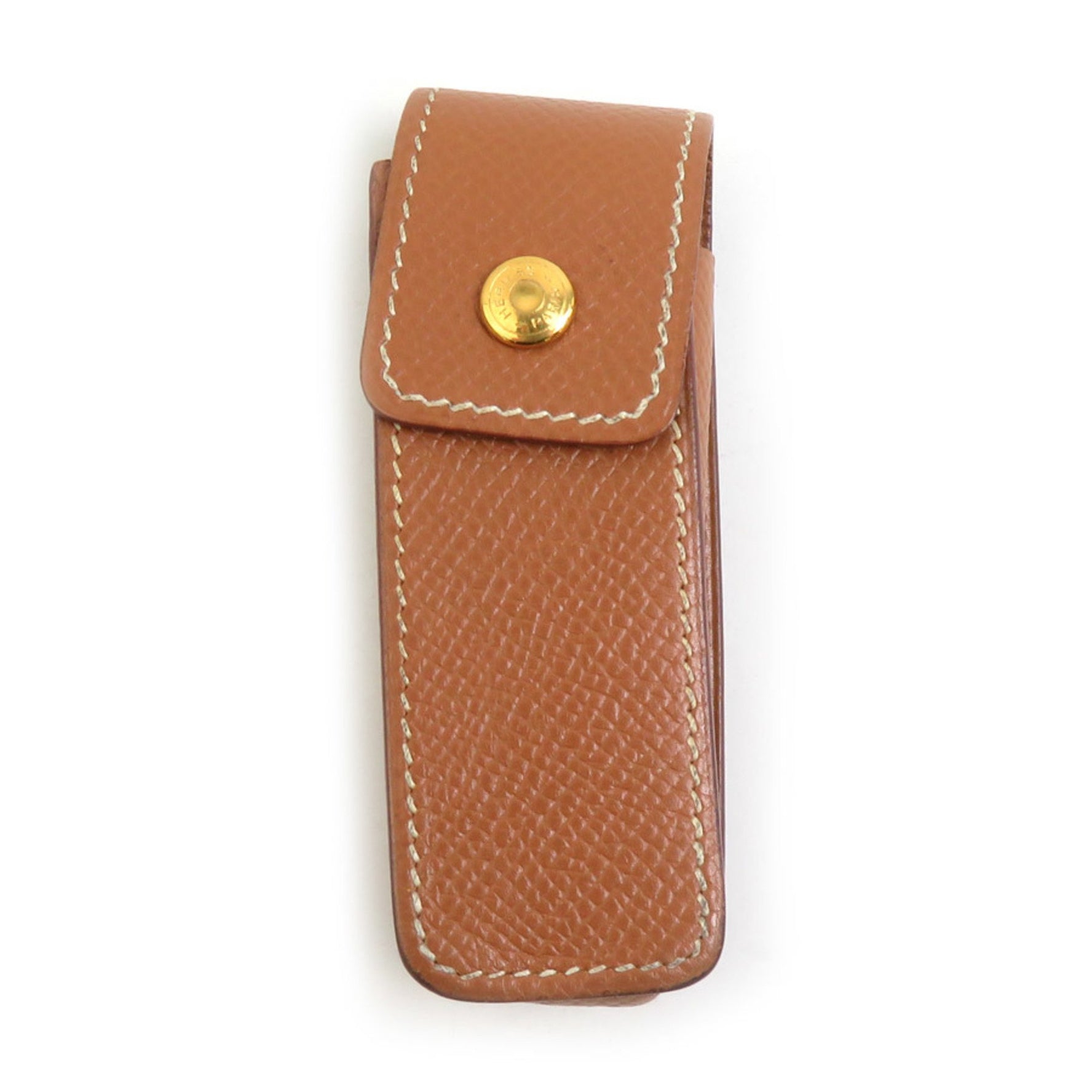 Hermès HERMES bag pouch gum case lipstick leather gold