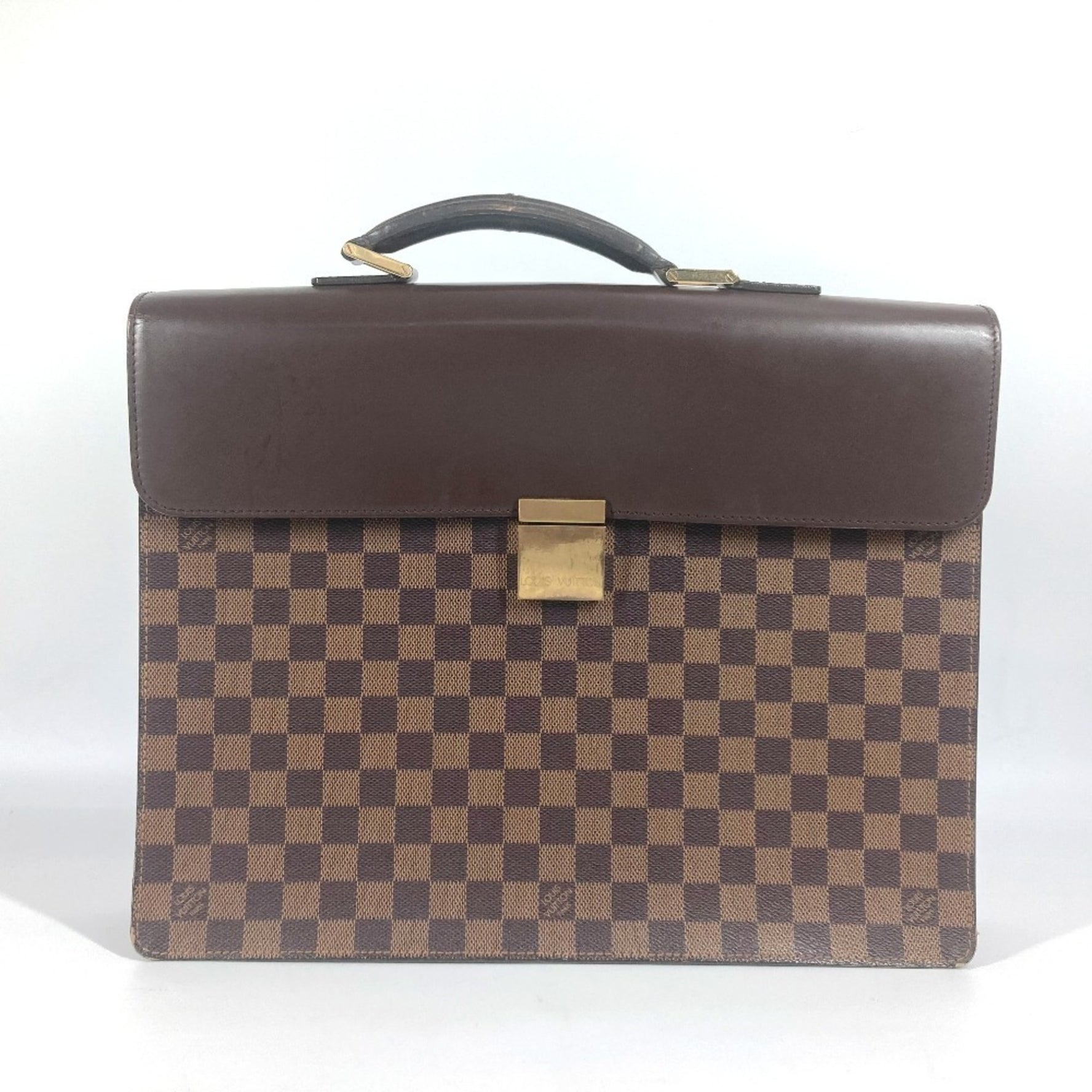 Louis Vuitton Damier Altona PM Bag Document Briefcase Business Canvas Men's Ebene Brown