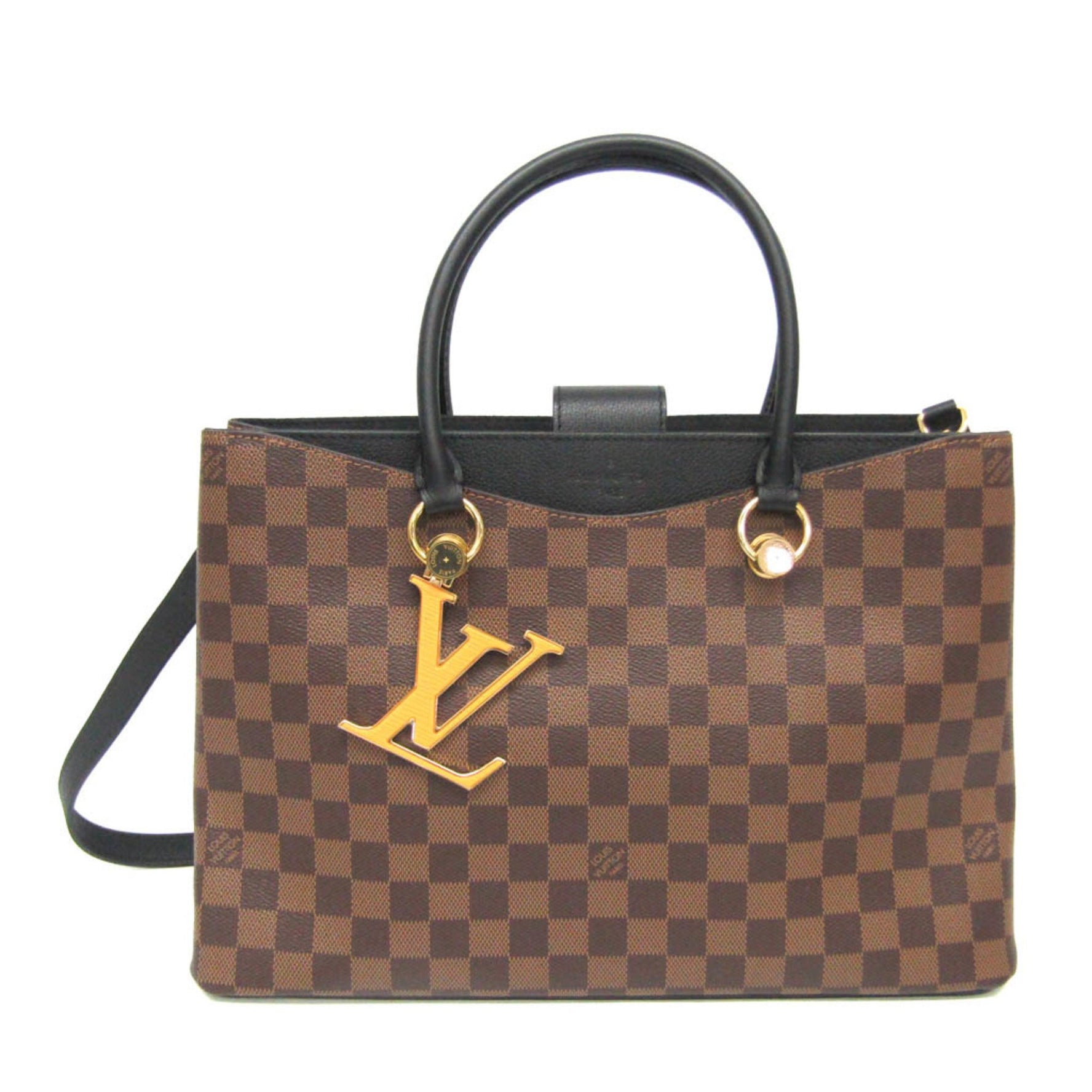 Louis Vuitton Damier LV Riverside Handbag,Shoulder Bag Damier Canvas,Noir