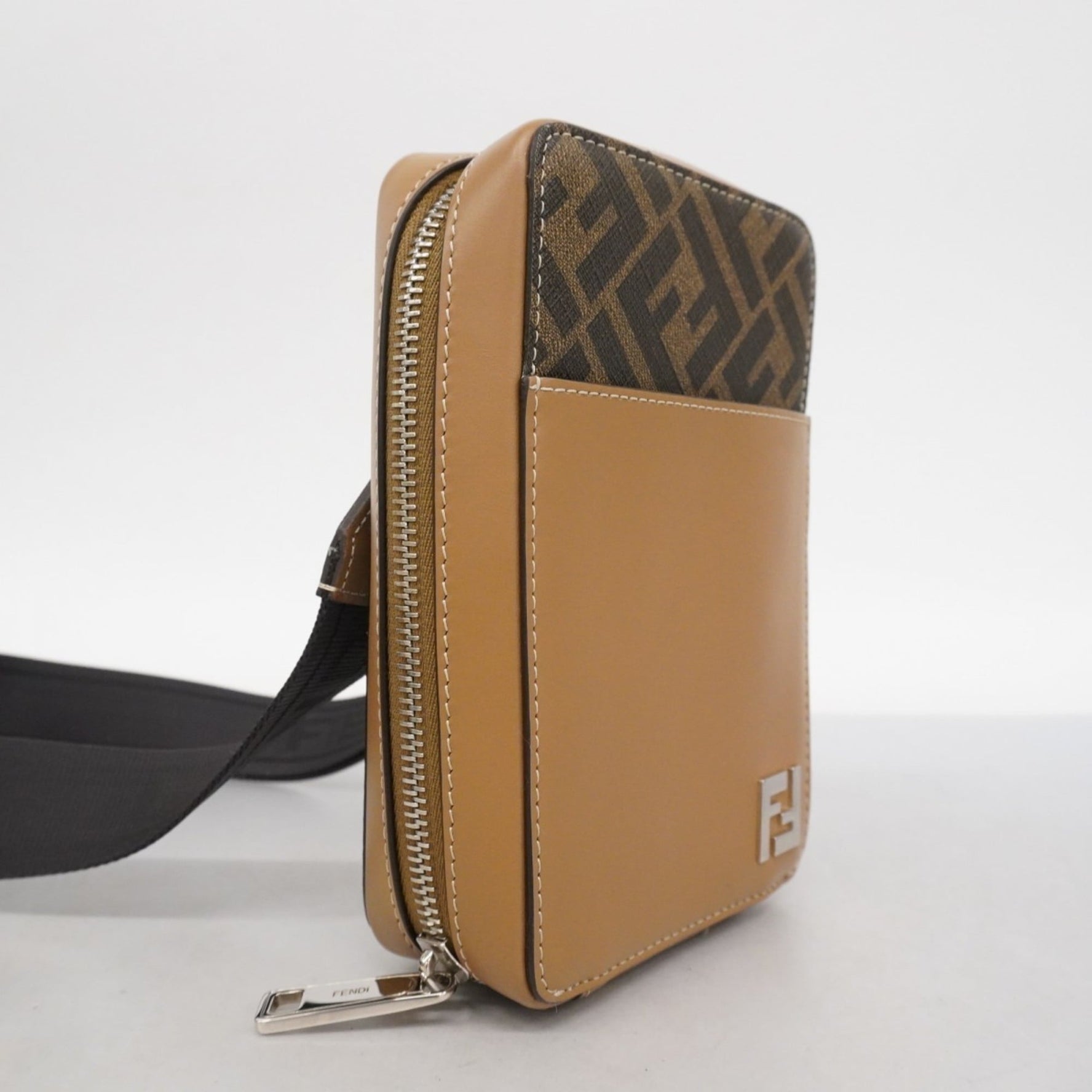 Fendi Zucca Leather Shoulder Bag