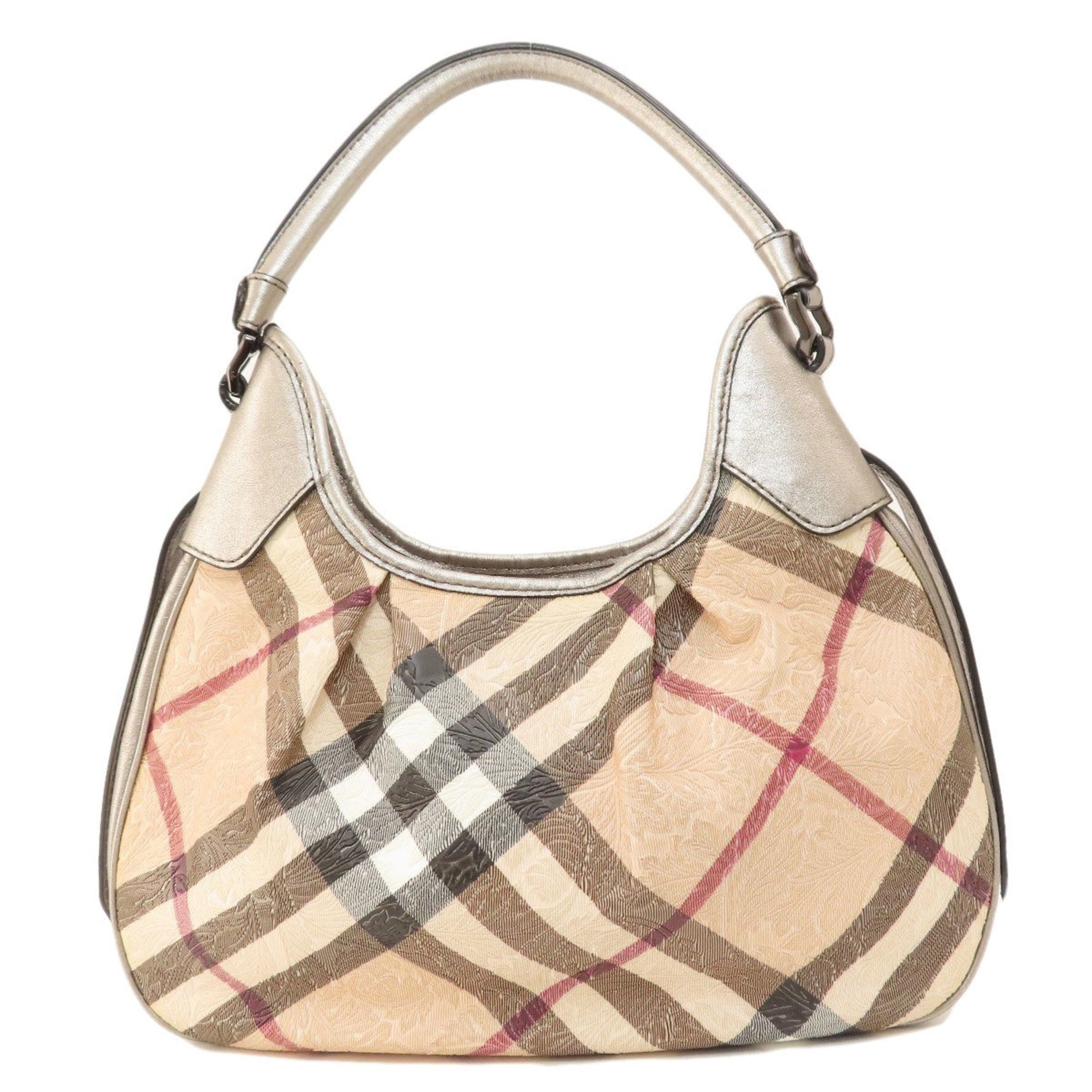 Burberry Nova Check Flower Embossed Handbag