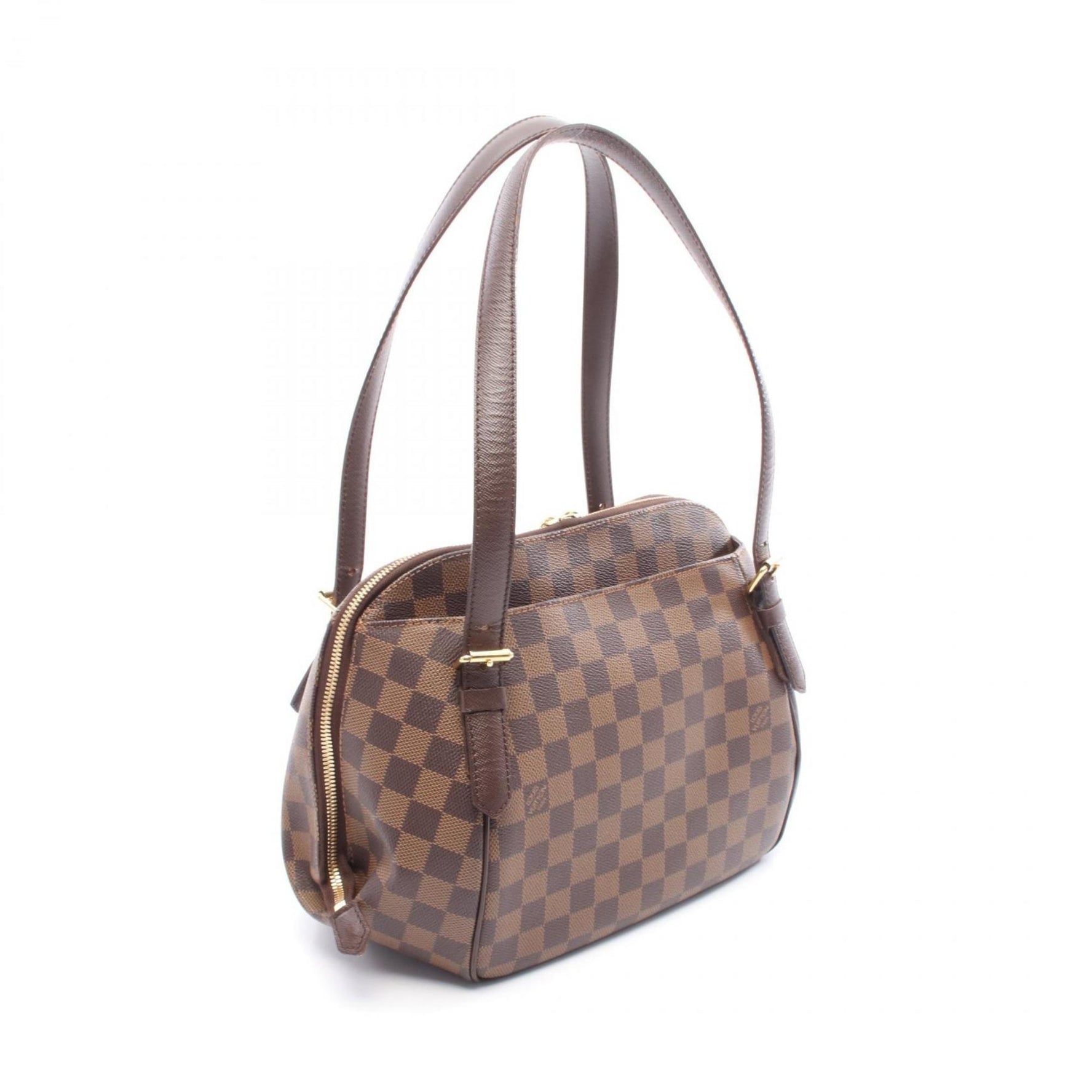 Louis Vuitton Belem MM Shoulder Bag, Coated Canvas, Leather, Damier