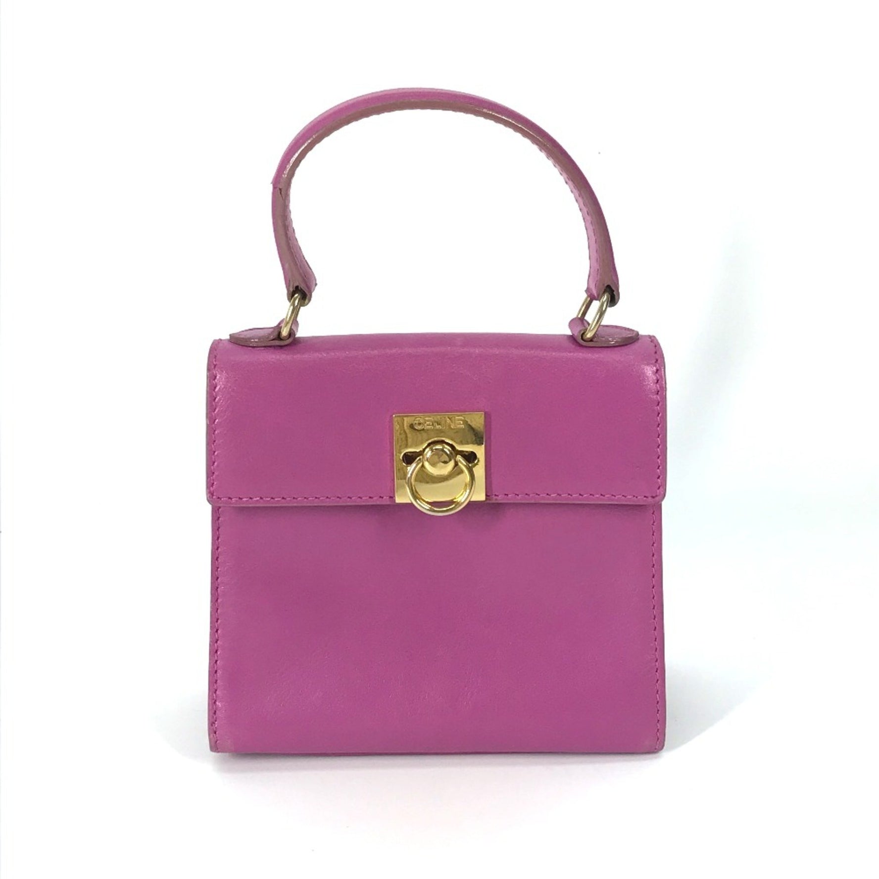 CELINE Bag vintage bag Hand Bag Based Gold