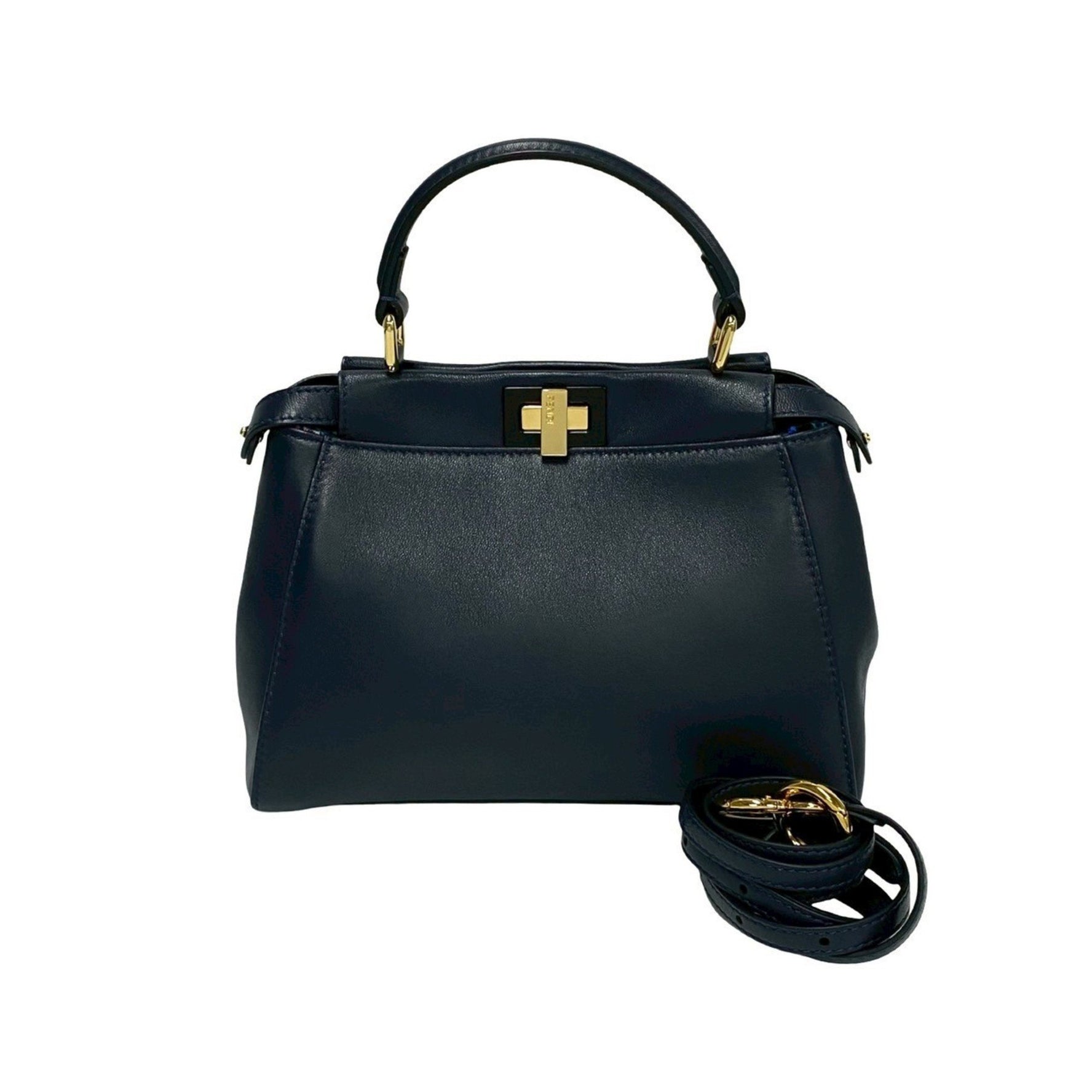 FENDI Peekaboo Mini Leather Shoulder Bag/Handbag