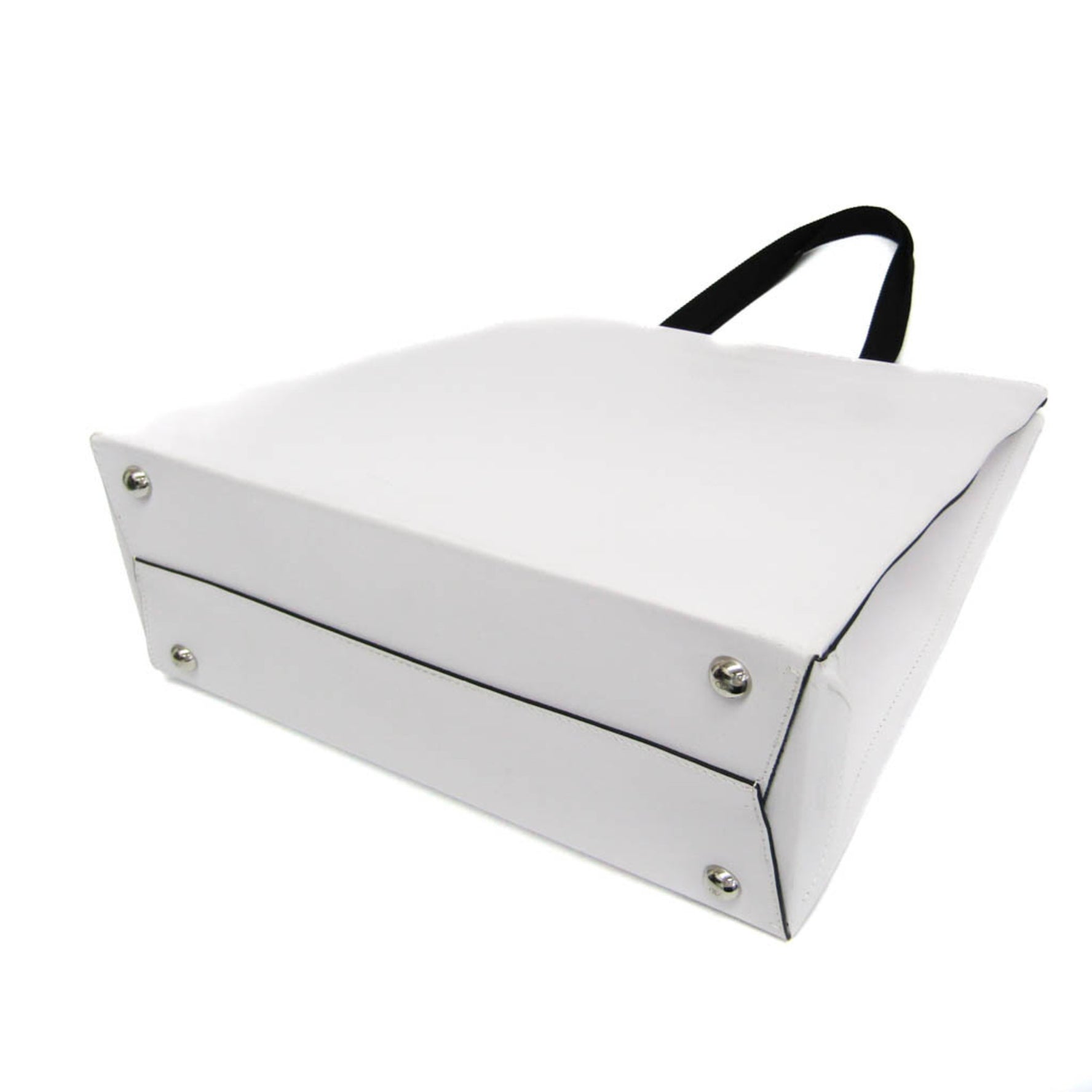 Valentino Garavani VLTN Shopper Type Women,Men Leather Tote Bag Black,White