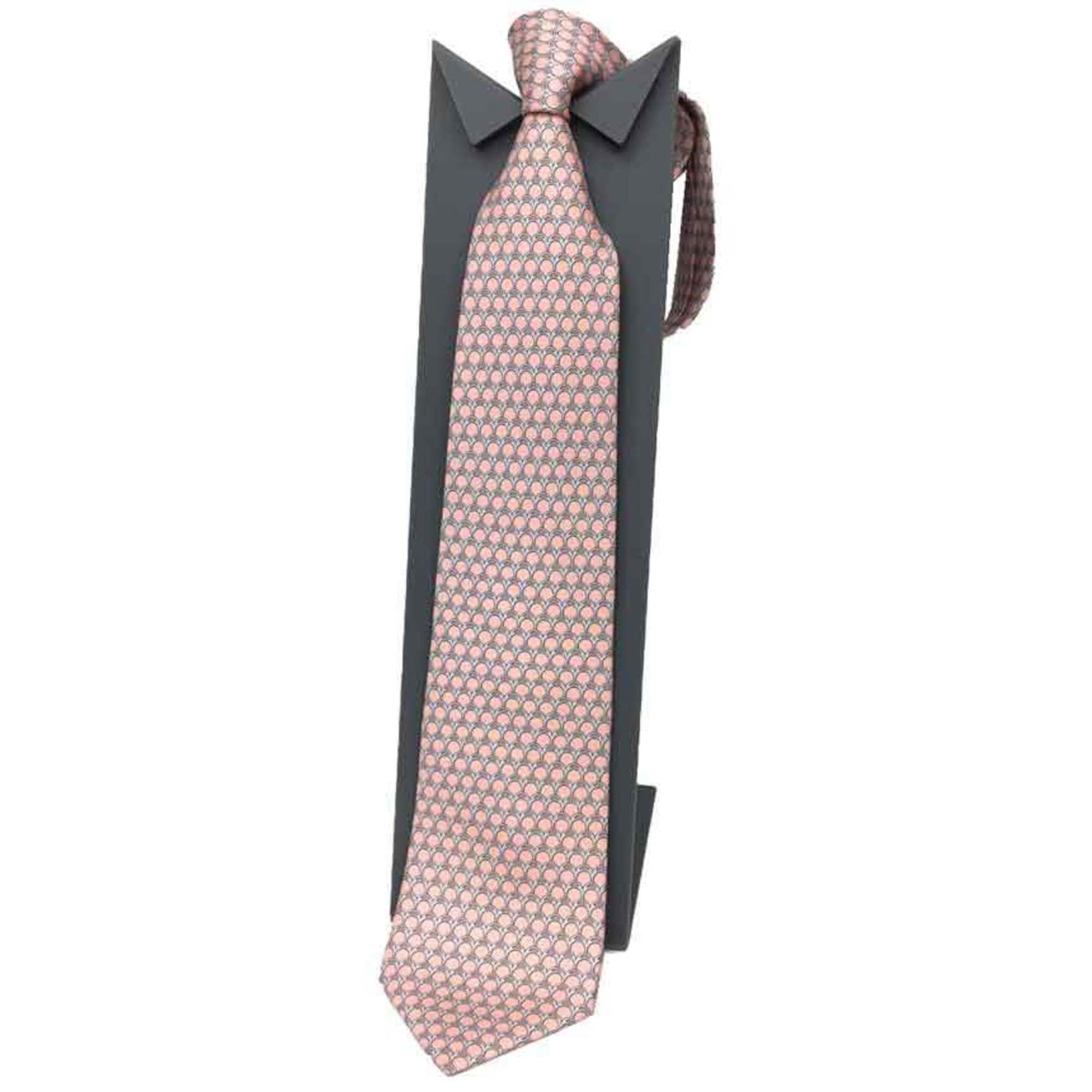 Hermes Tie Etrier Silk Twill Pink Men's