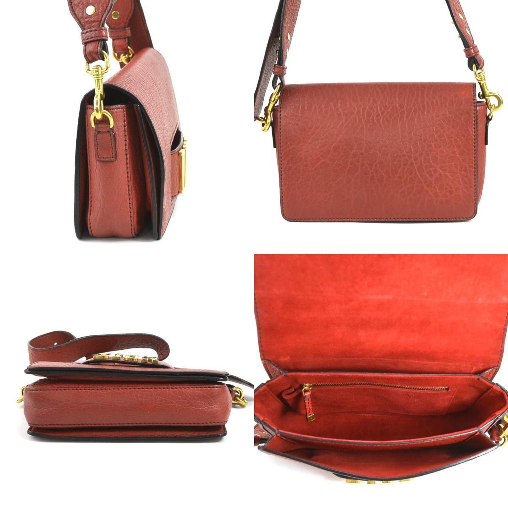 Christian Dior Shoulder Bag Evolution Flap Leather Red