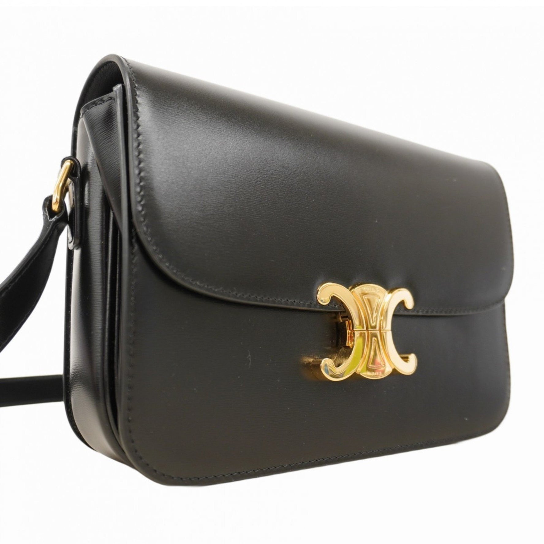 Celine Triomphe Shoulder Bag in Leather