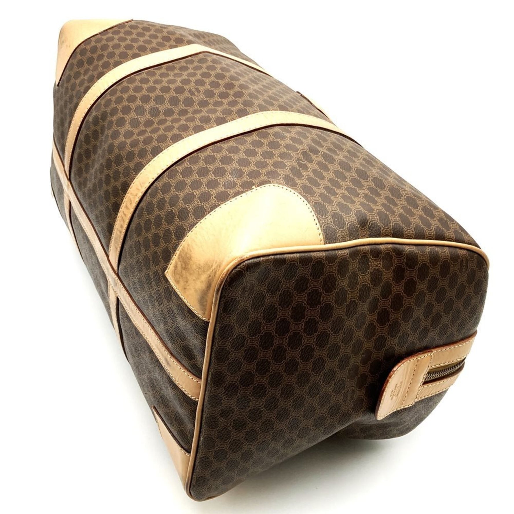 CELINE Boston Bag in Macadam Leather