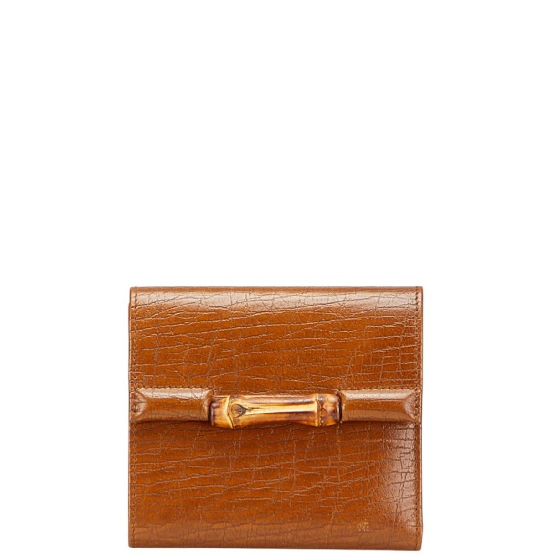 Gucci Bamboo Tri-fold Wallet Leather