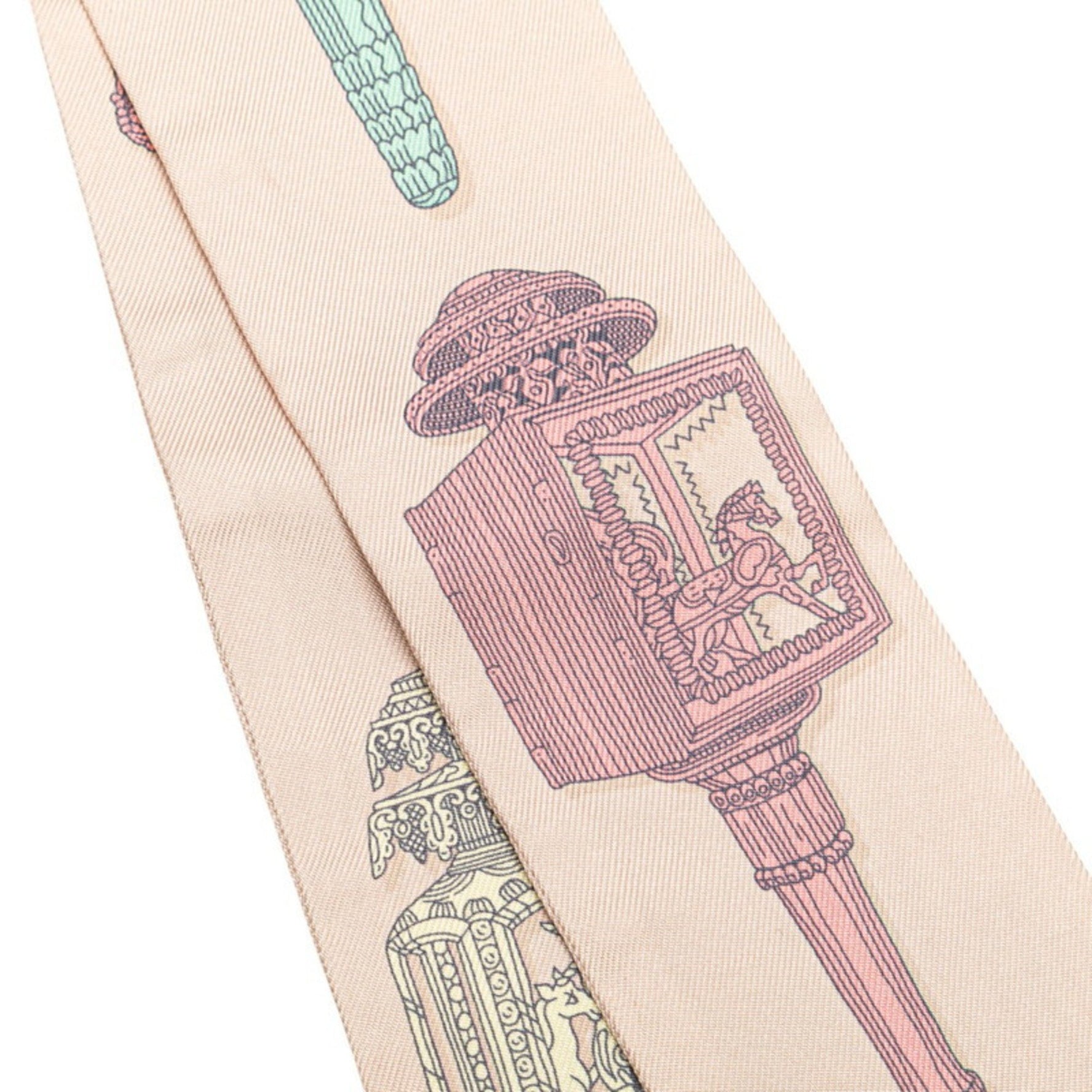 Hermès Twilly MERVEILLEUSES LANTERNES Merveilleuse Lantern Scarf Muffler Beige Yellow Multicolor Silk HERMES