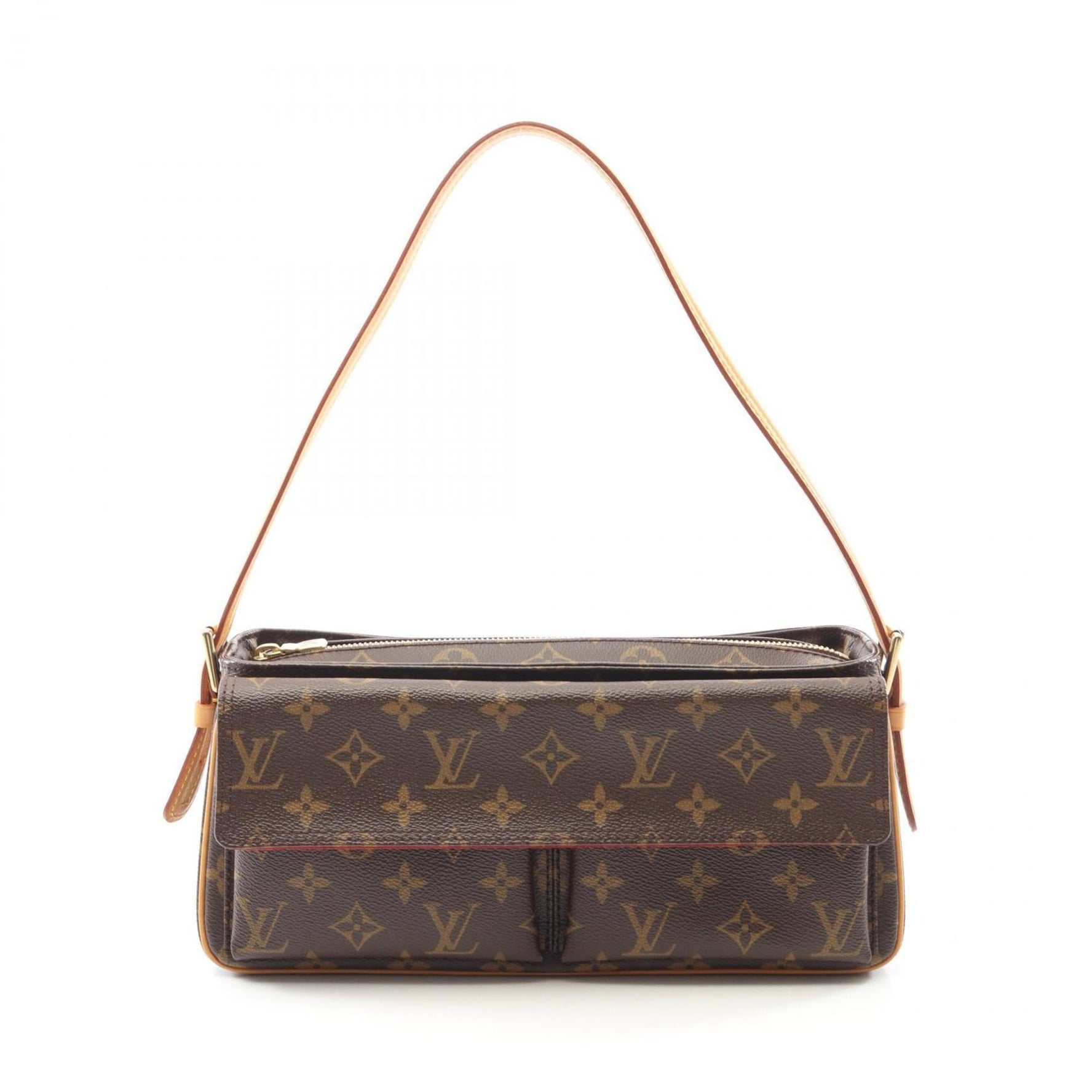 Louis Vuitton Viva Cite MM Shoulder Bag in Coated Canvas and Leather with Monogram Design