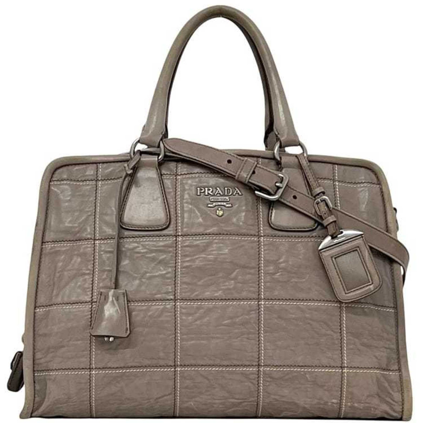 Prada bag Nappa leather 180 tote bag, crossbody shoulder with stitching, handbag