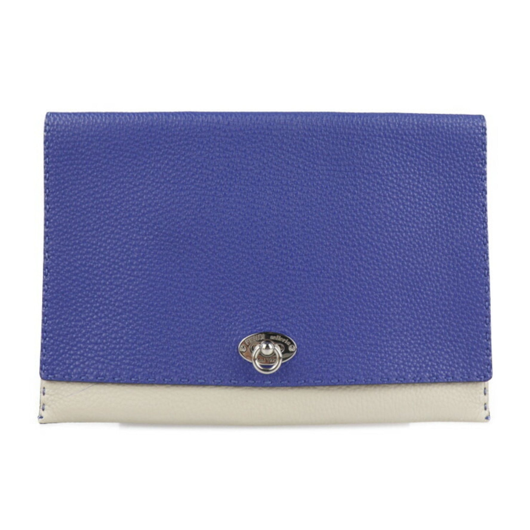 FENDI Alda 326 Selleria clutch bag leather series second turn lock