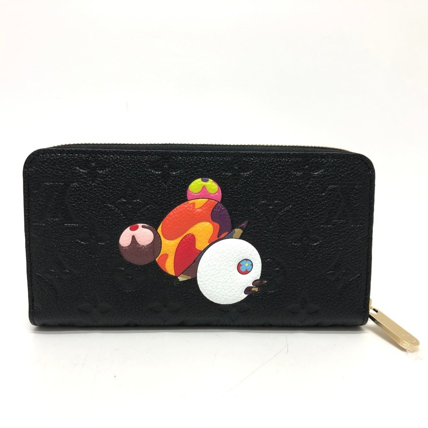 Louis Vuitton Japan Limited LV x TM Zippy Wallet Takashi Murakami Panda Long Monogram Empreinte Leather Men's Noir Black
