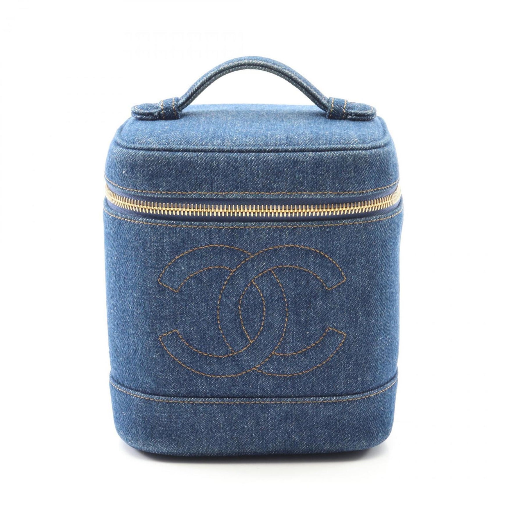 CHANEL Coco Mark Handbag Denim