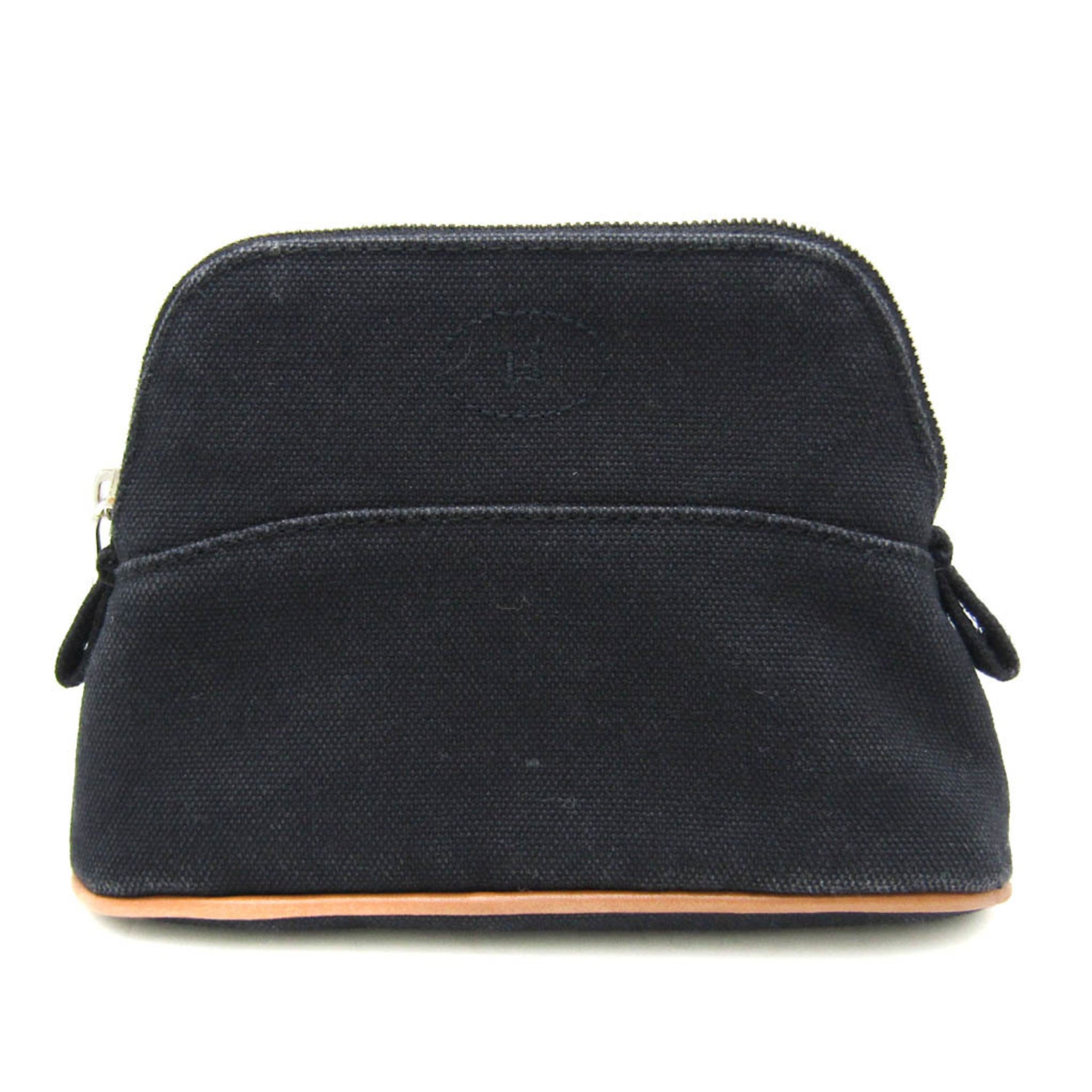 Hermes Bolide Mini Mini Cotton,Leather Pouch Black,Brown