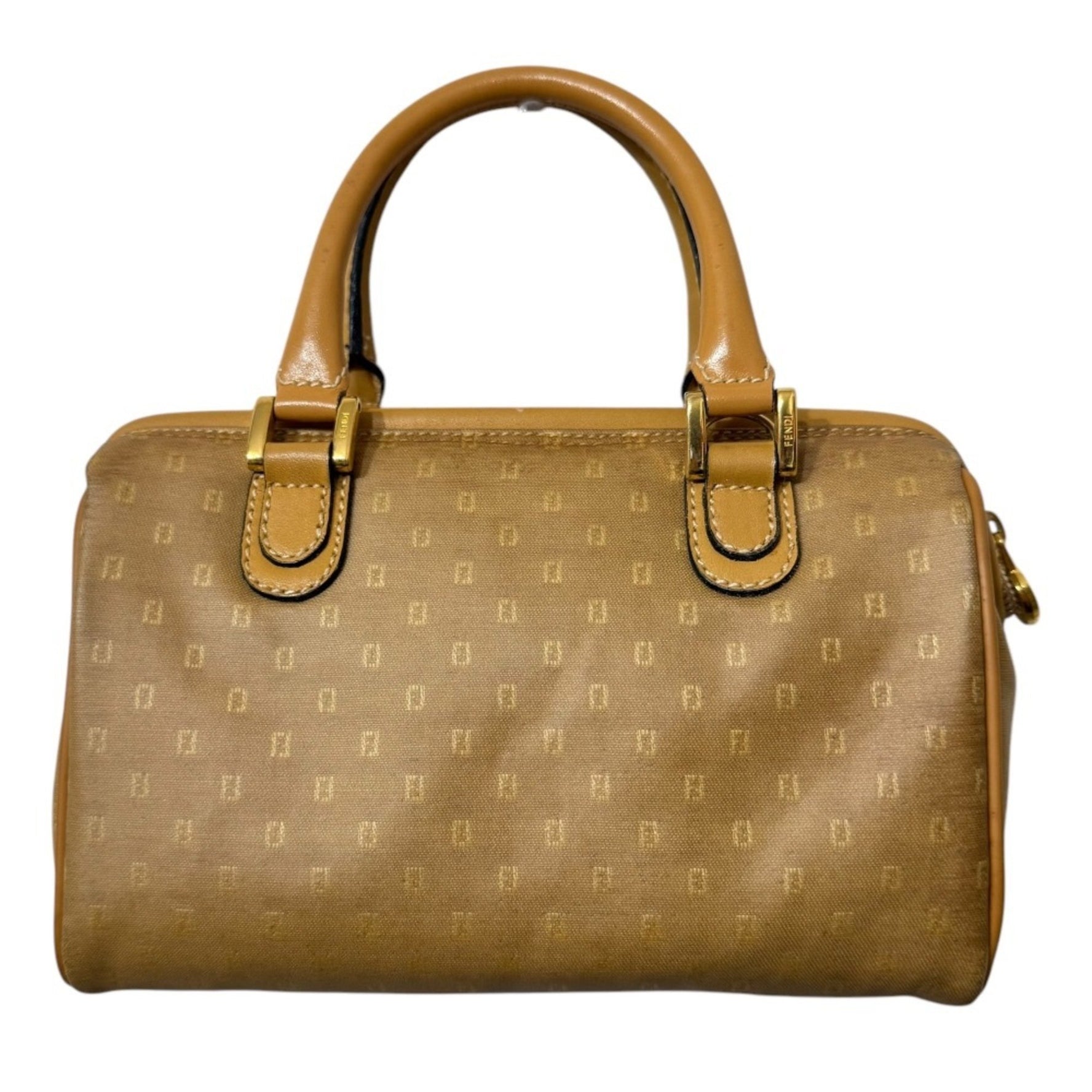FENDI Vintage Zucca Pattern Mini Boston Bag Handbag