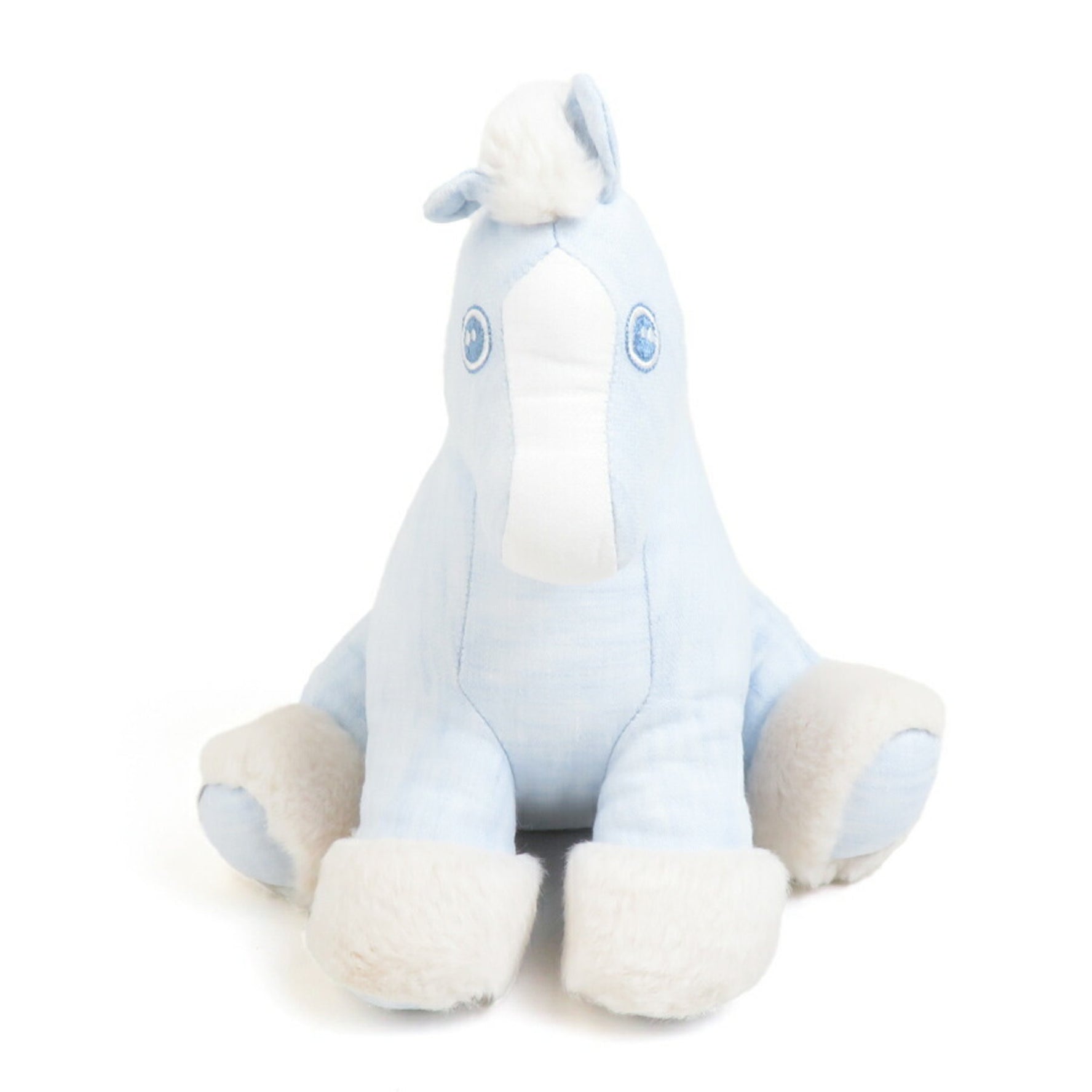 Hermes stuffed toy linen light blue off-white kids