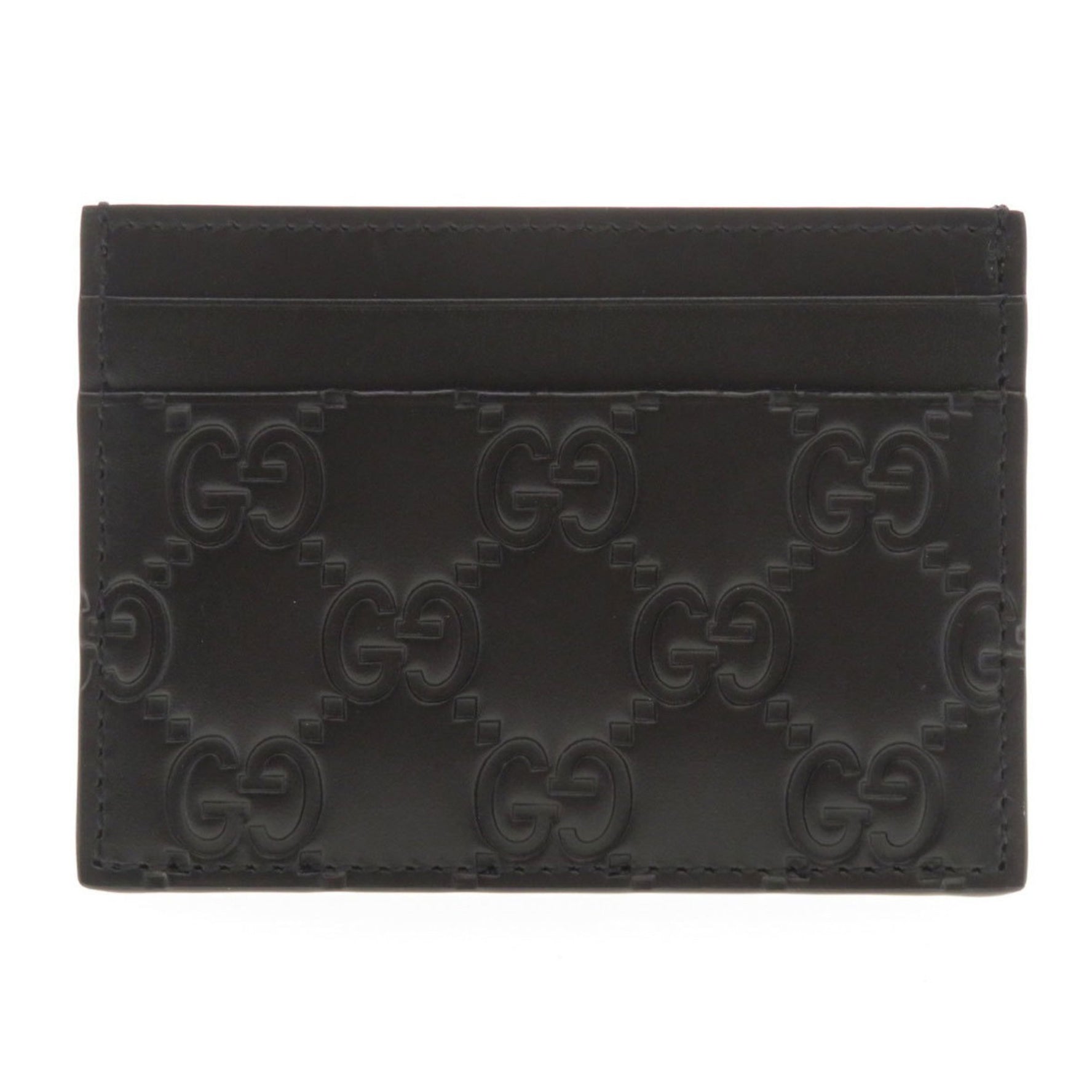 Gucci GG Shima Business Card Holder/Card Case in Calf Leather