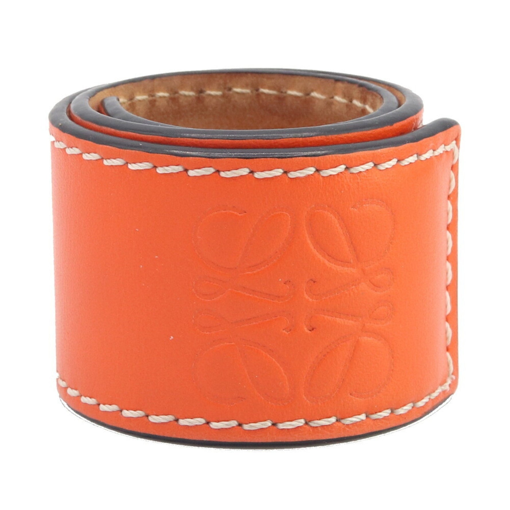LOEWE Bracelet Anagram Slap Small 119.19.336 Leather Men's