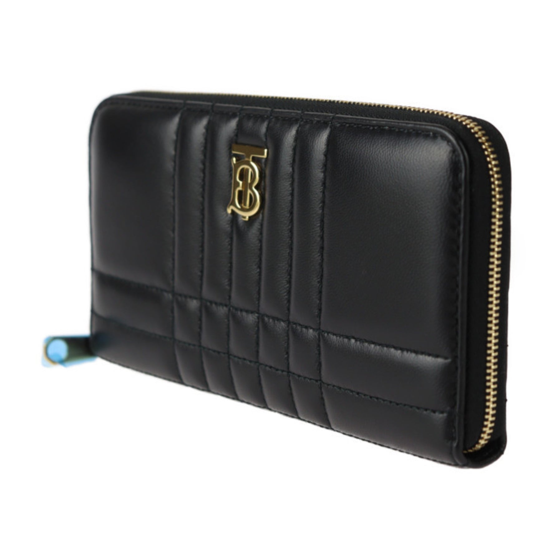BURBERRY Lola Round Zip Wallet, Quilted Leather, TB Thomas