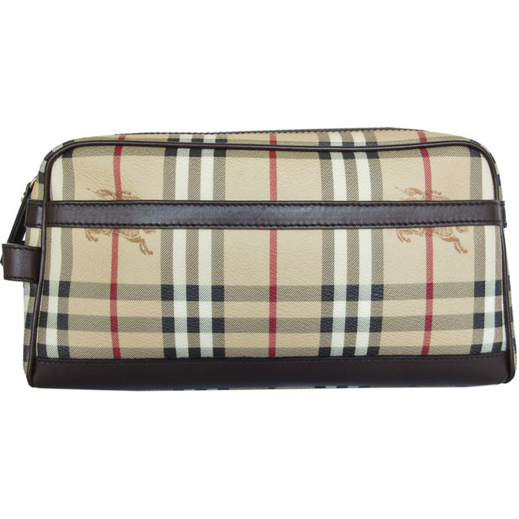 Burberry clutch bag, Nova check, leather, beige, multicolor