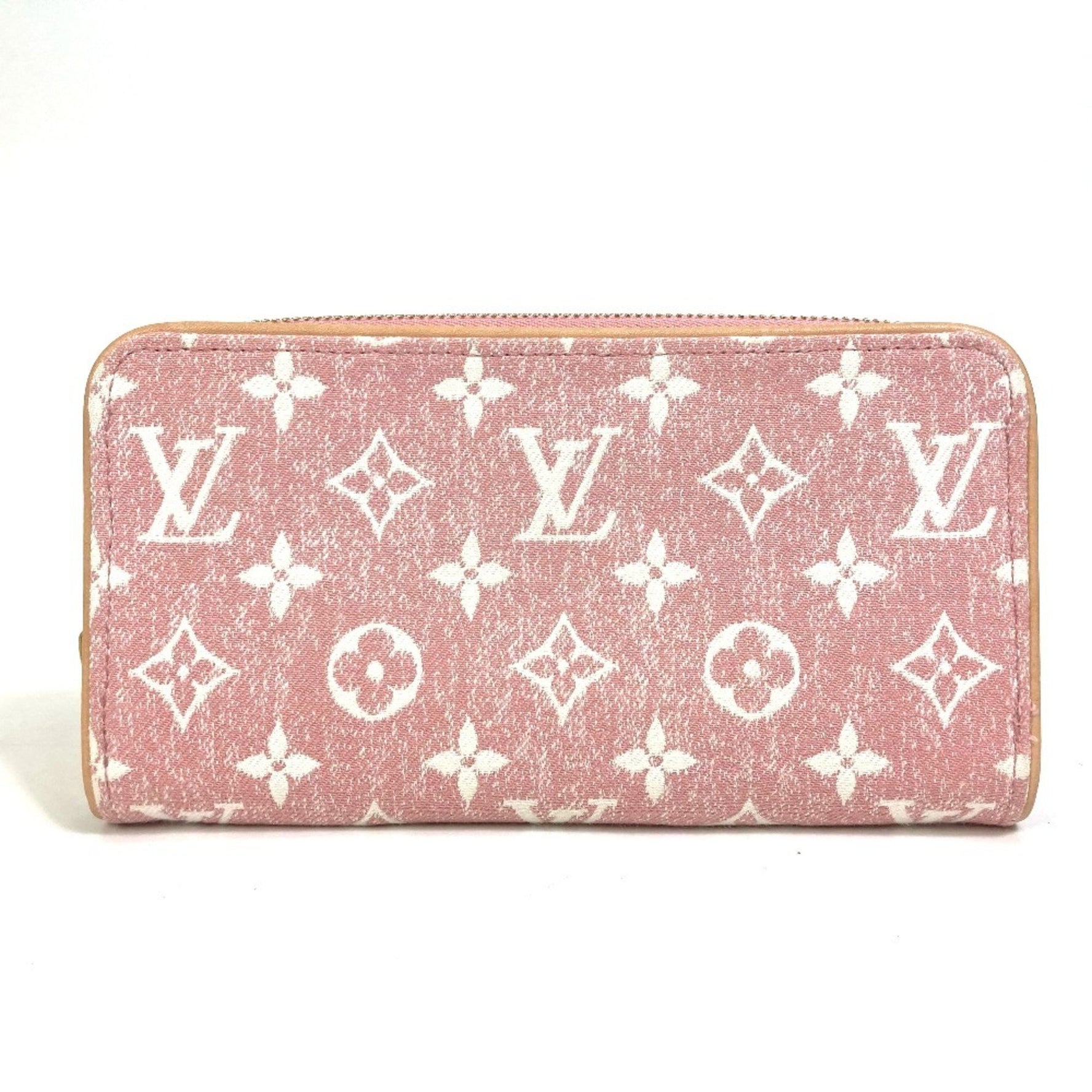 Louis Vuitton Monogram Denim Zippy Wallet, Round Zipper Long Denim