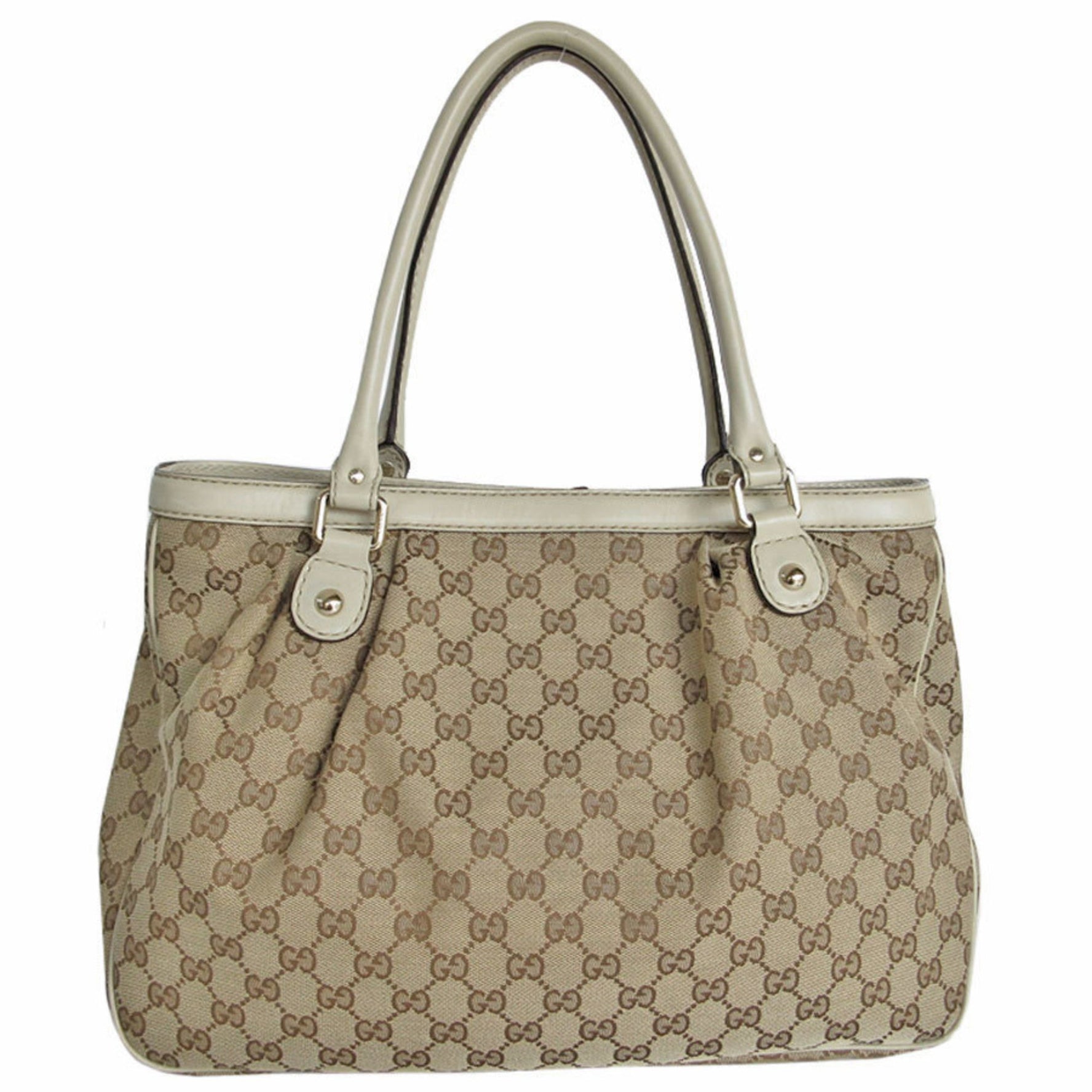 GUCCI Handbag GG Canvas Leather