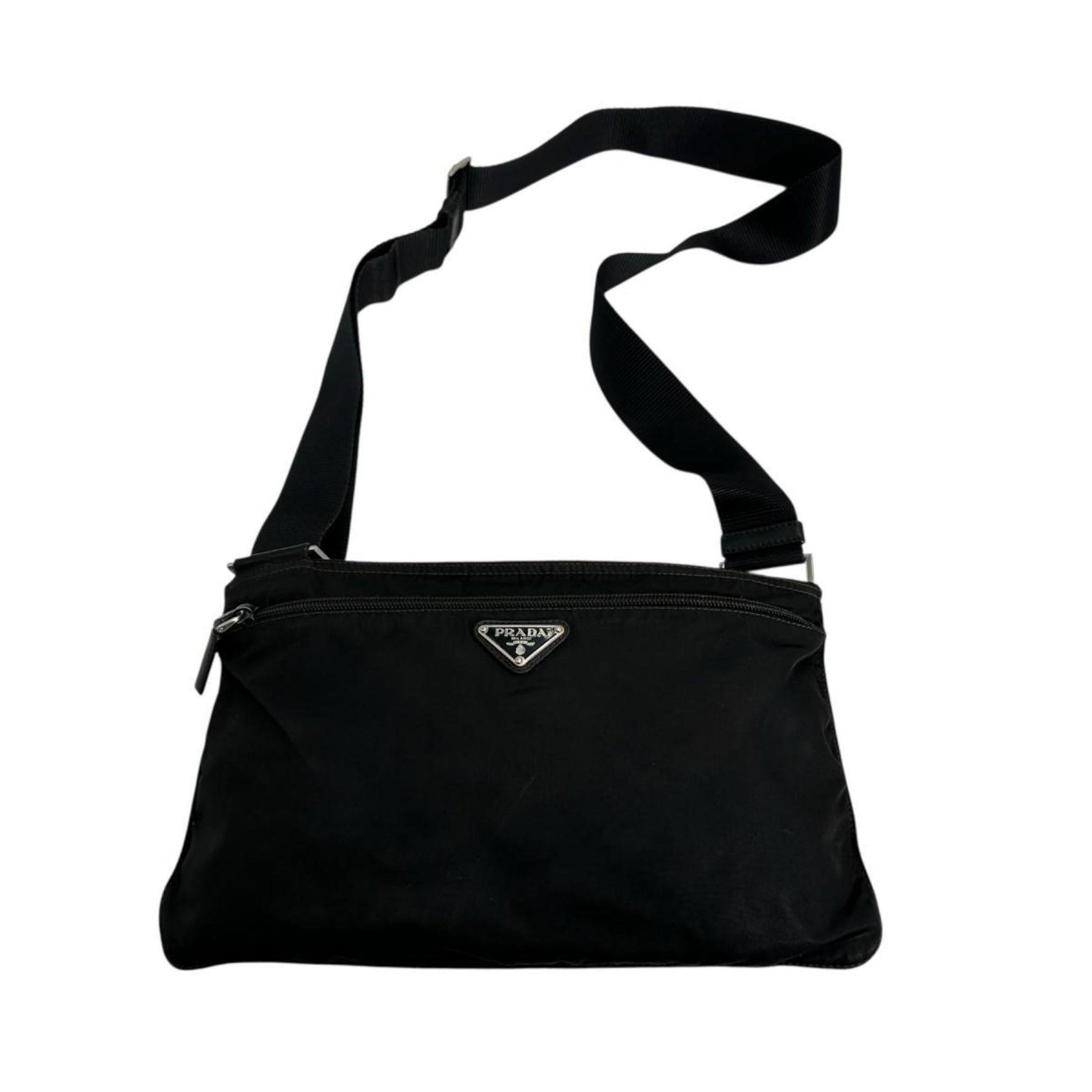 PRADA Shoulder Bag Body Triangle Logo Nylon
