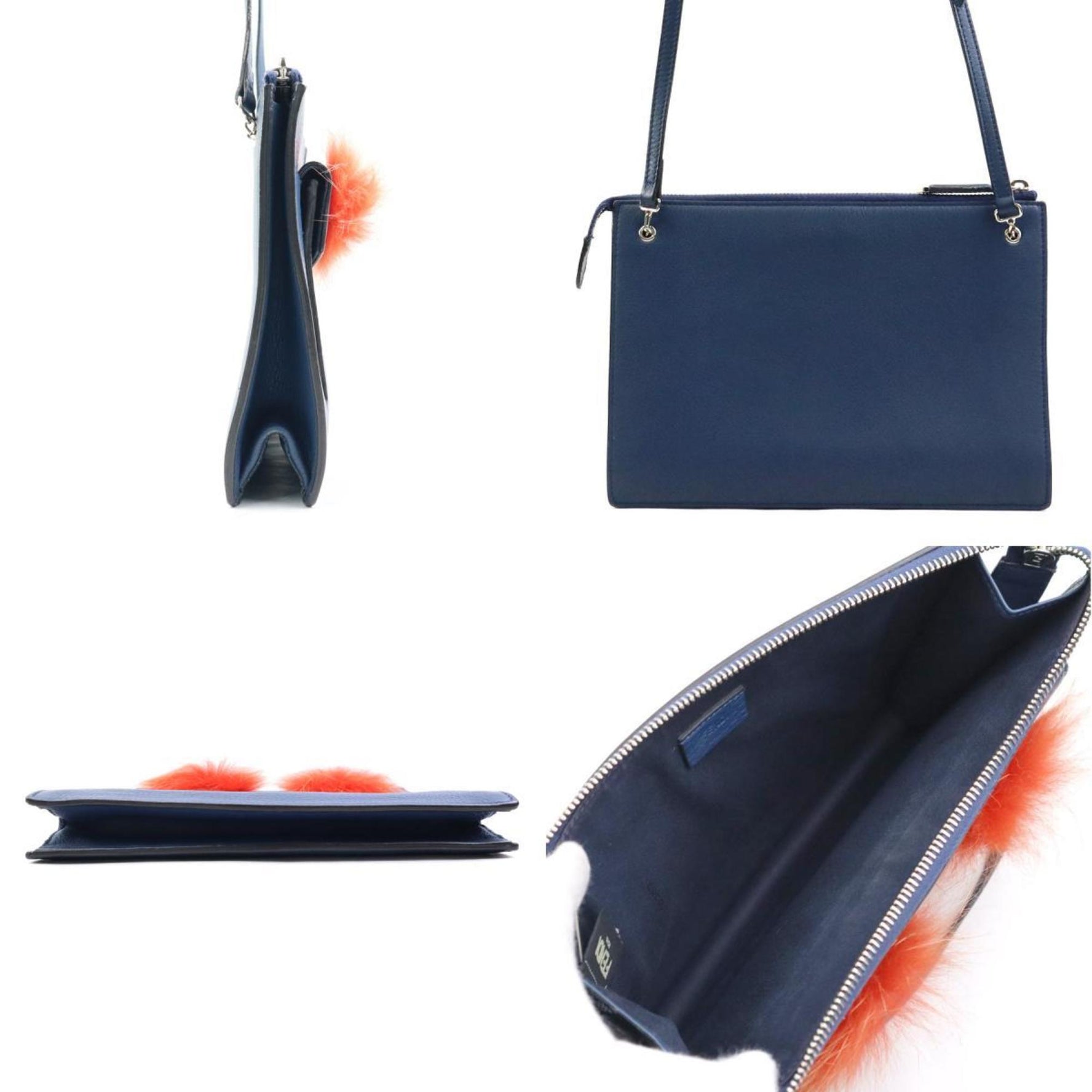 FENDI Shoulder Bag Bug Monster Leather