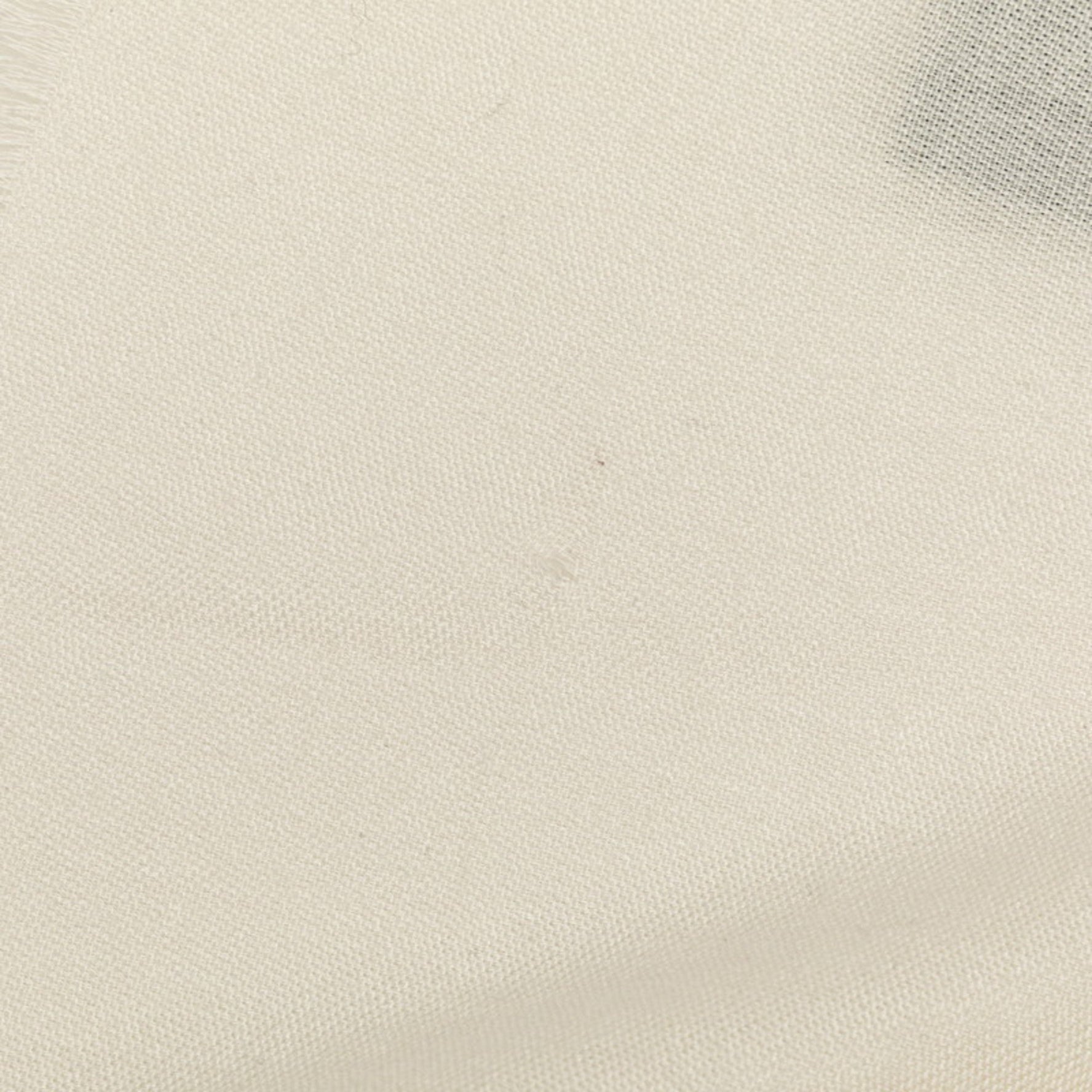Gucci GG Stole Scarf White Ivory Wool Silk
