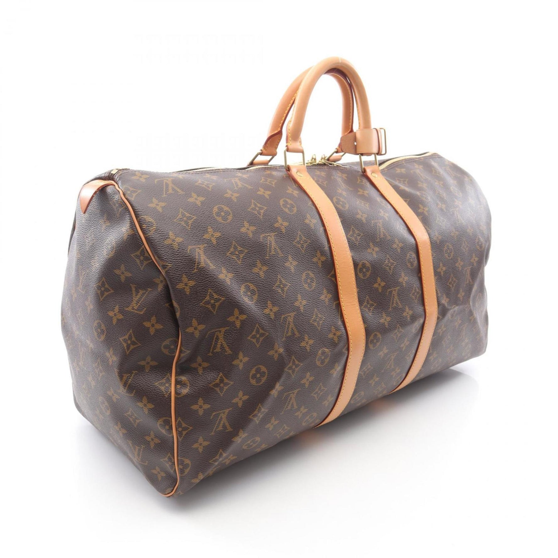 Louis Vuitton Keepall 55 Boston Bag, Coated Canvas and Leather, Monogram, Men's