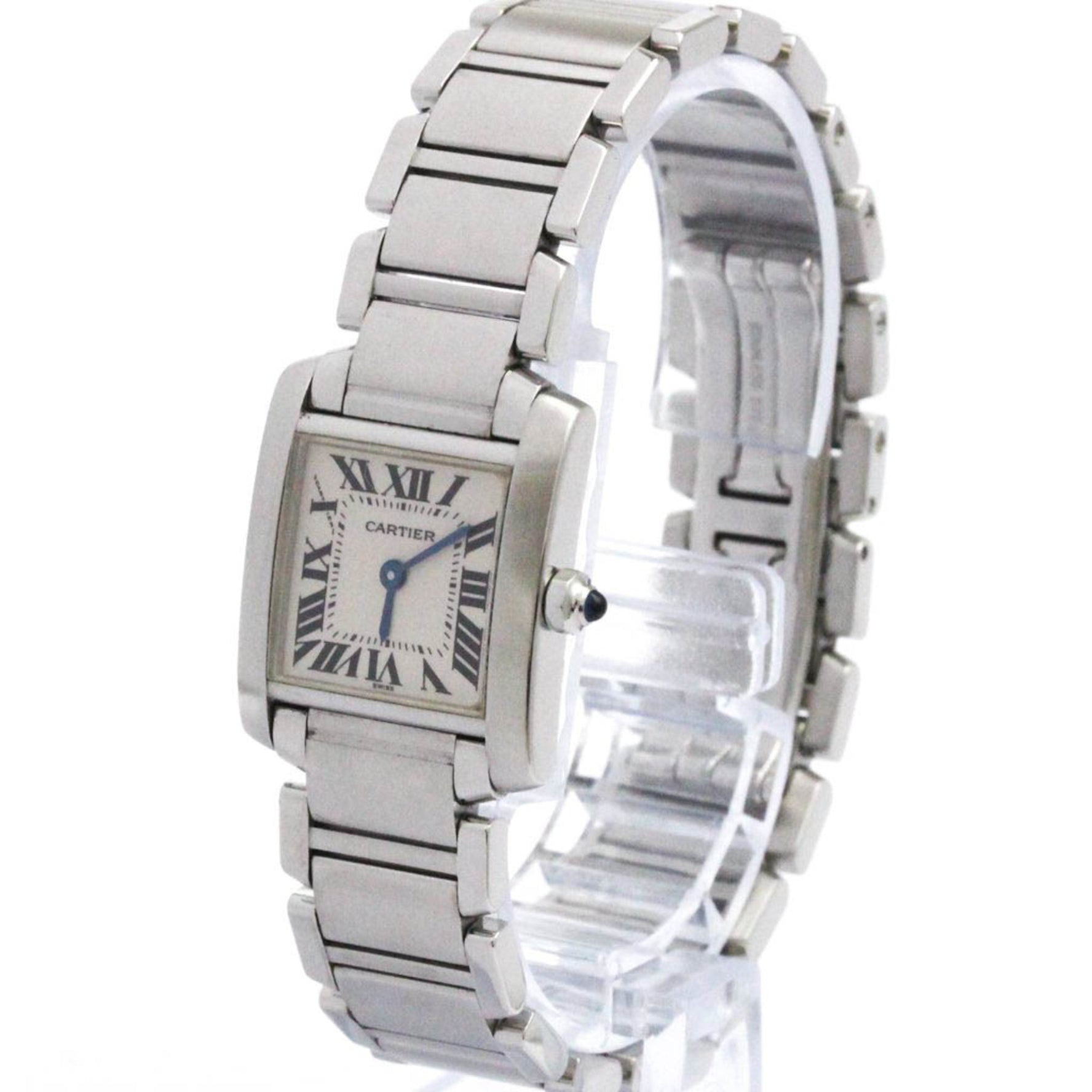 CARTIER Tank Francaise Steel Quartz Ladies Watch Polished
