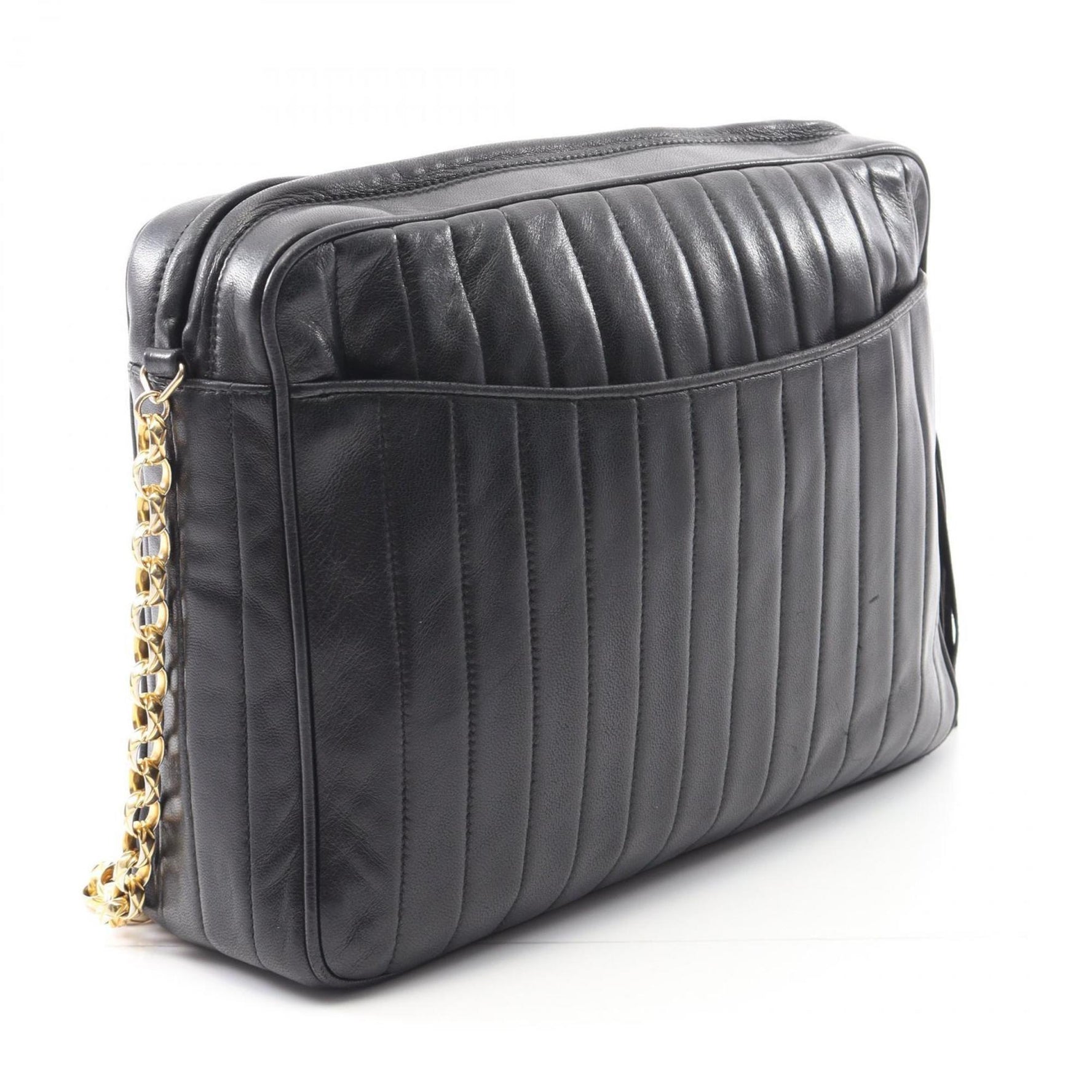 CHANEL Mademoiselle Coco Mark Shoulder Bag, Lambskin Leather