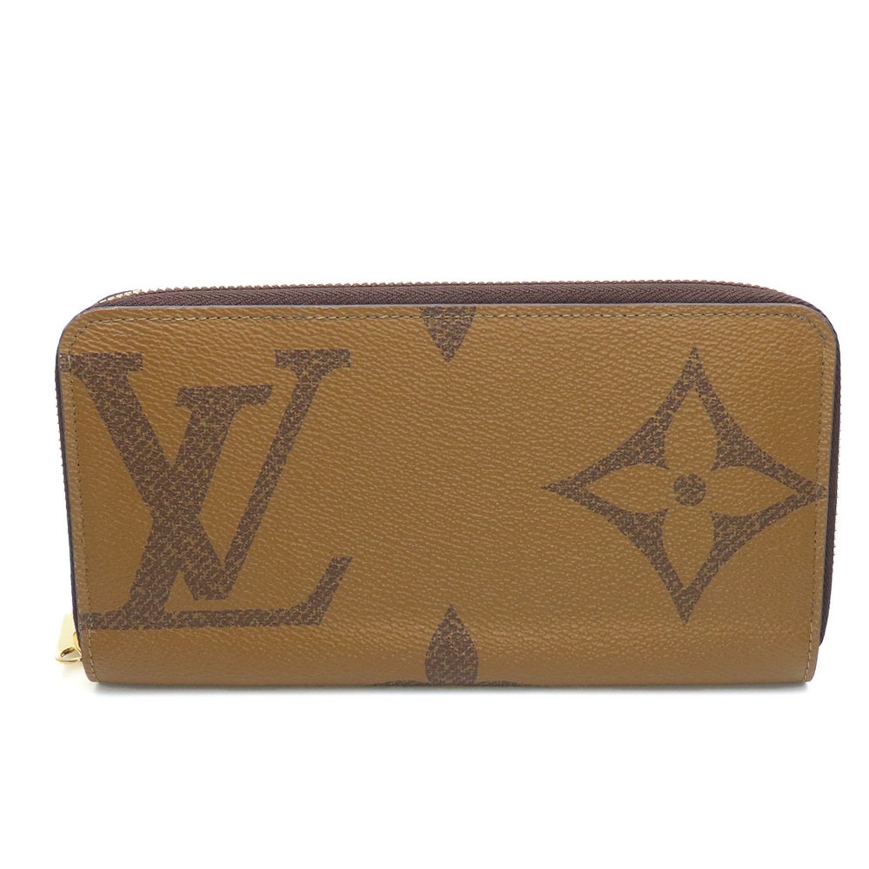 Louis Vuitton Long Wallet Zippy Monogram Reverse Giant Round Accessory Men's