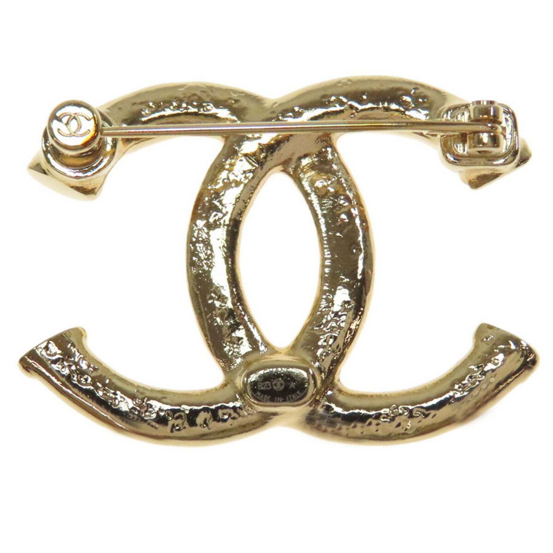 Chanel Tweed Pattern Coco Mark Brooch