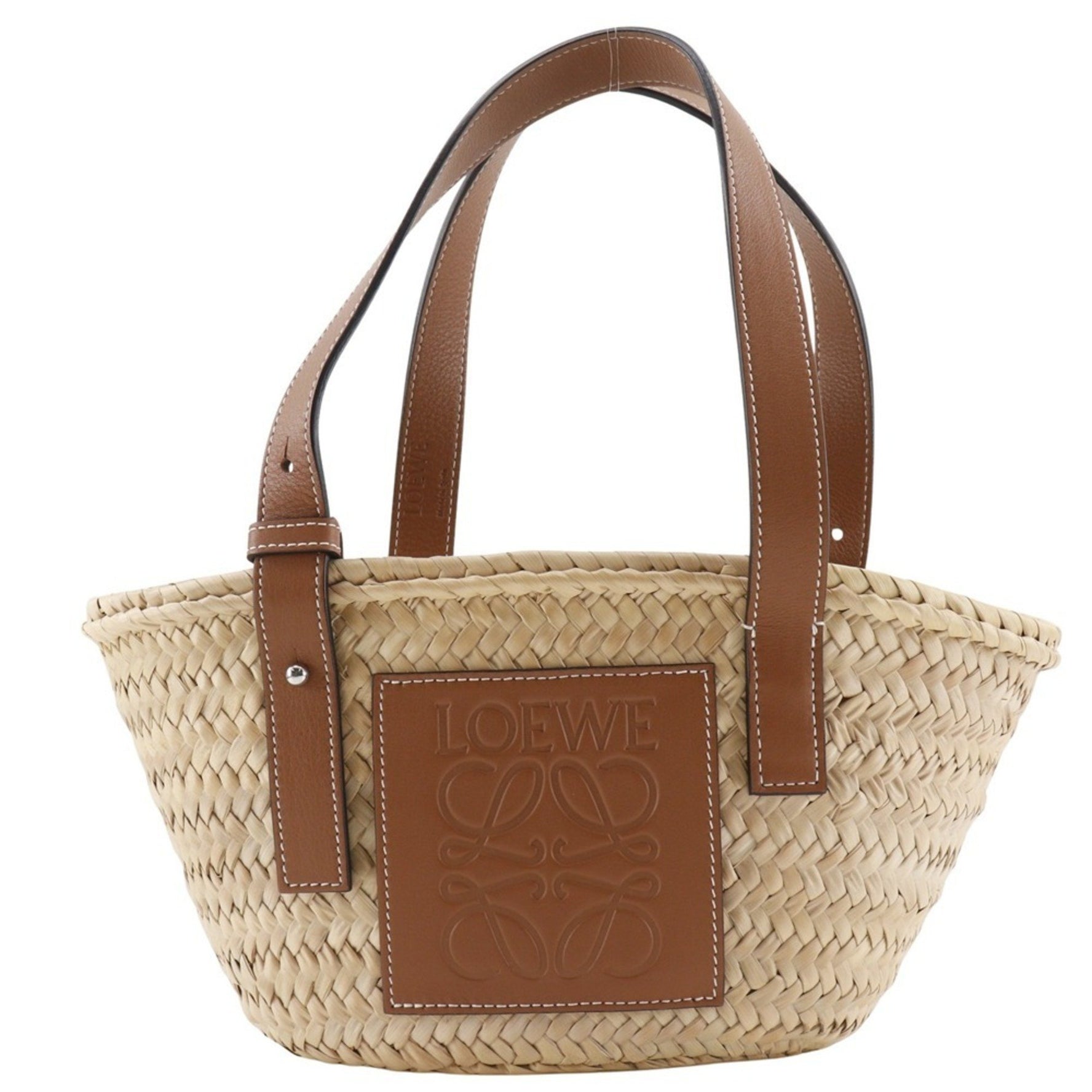 LOEWE Basket Bag, Small Tote Raffia and Leather