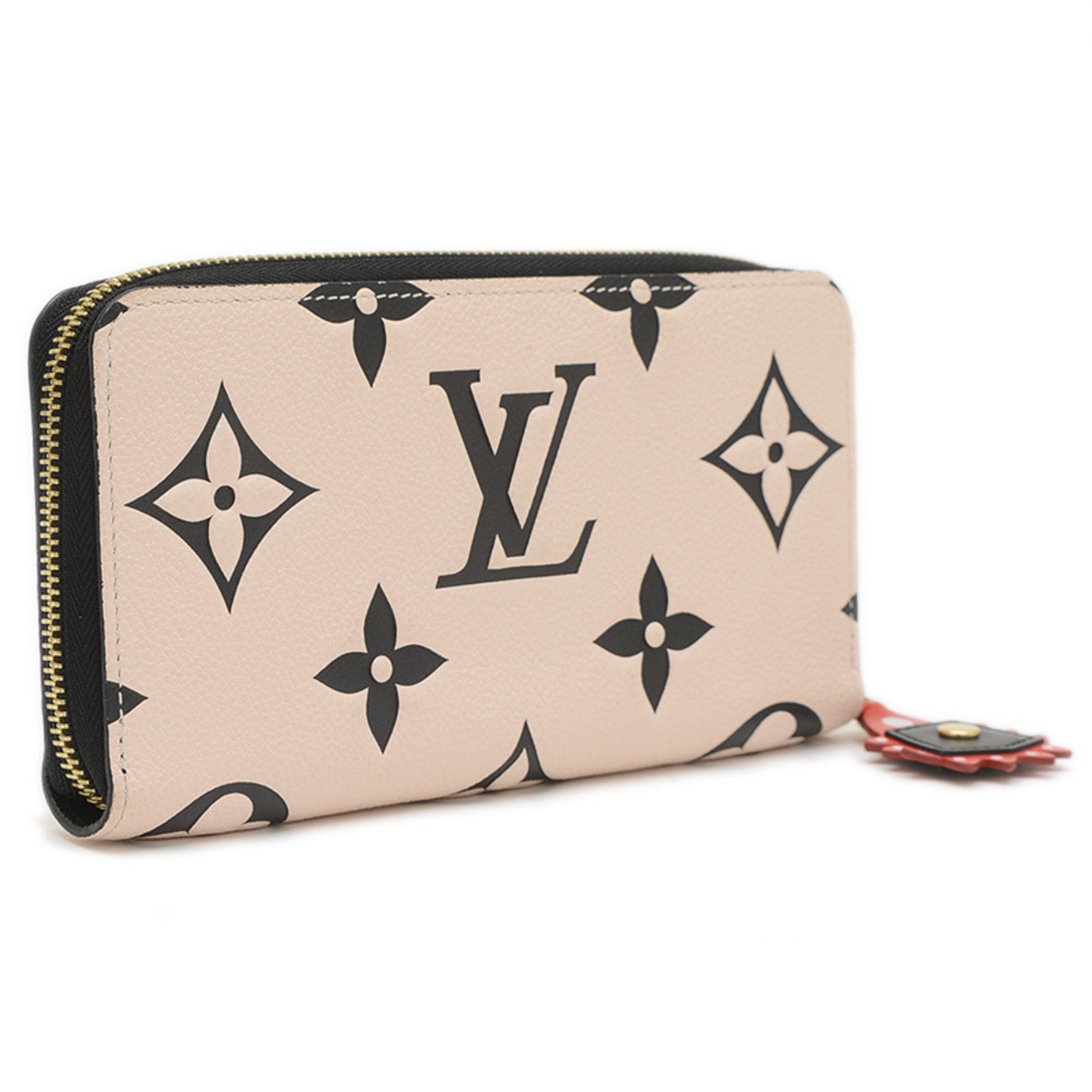Louis Vuitton LV Crafty Empreinte Zippy Wallet Long Crème Noir