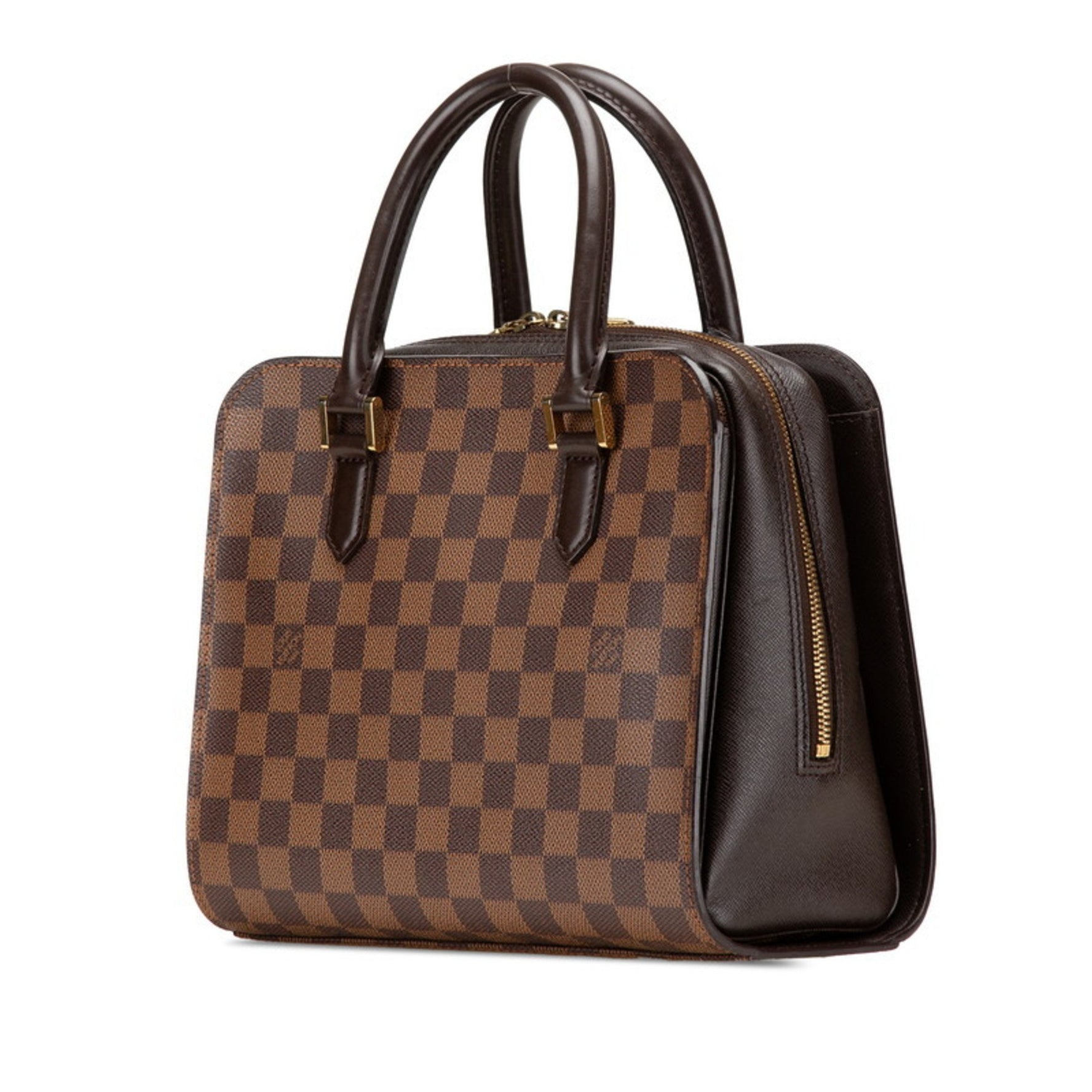 Louis Vuitton Damier Triana Handbag PVC Leather