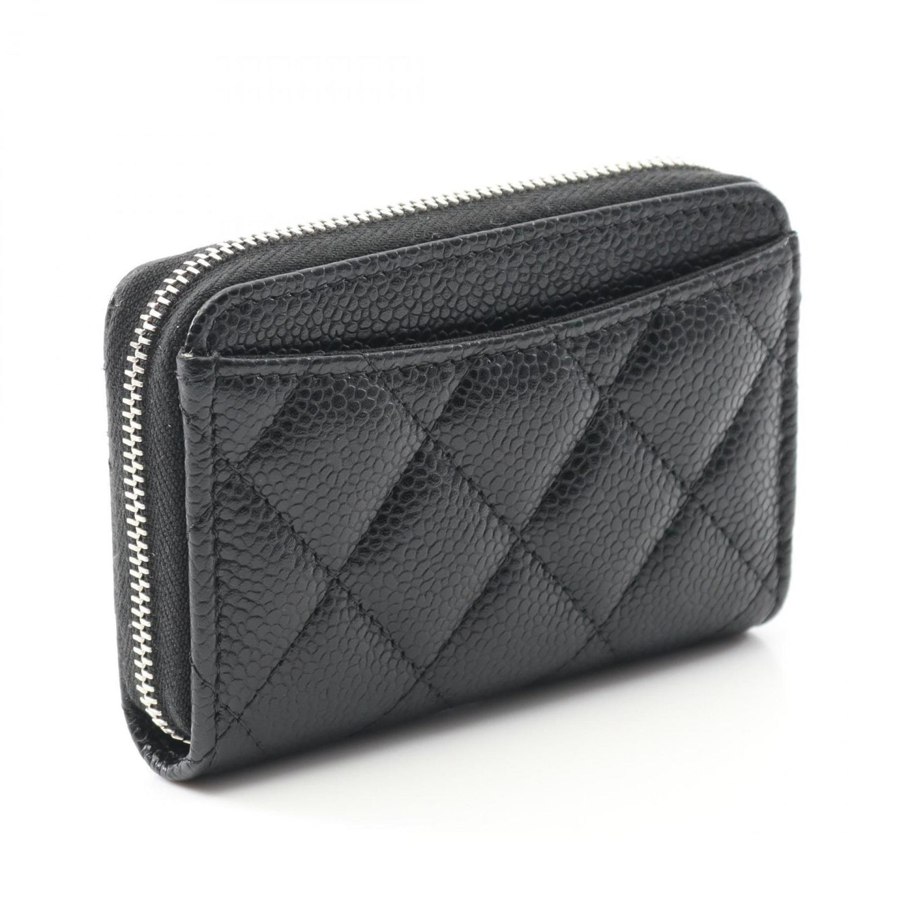 CHANEL Classic Zip Coin Purse, Wallet/Coin Case, Leather Grained Calfskin