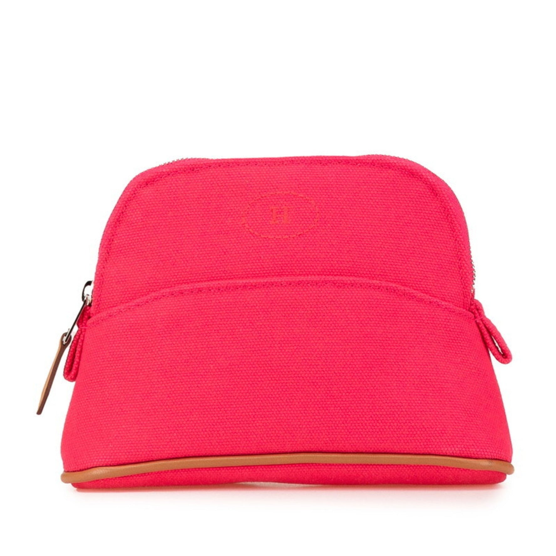 Hermes Bolide Mini Pouch Hibiscus Canvas